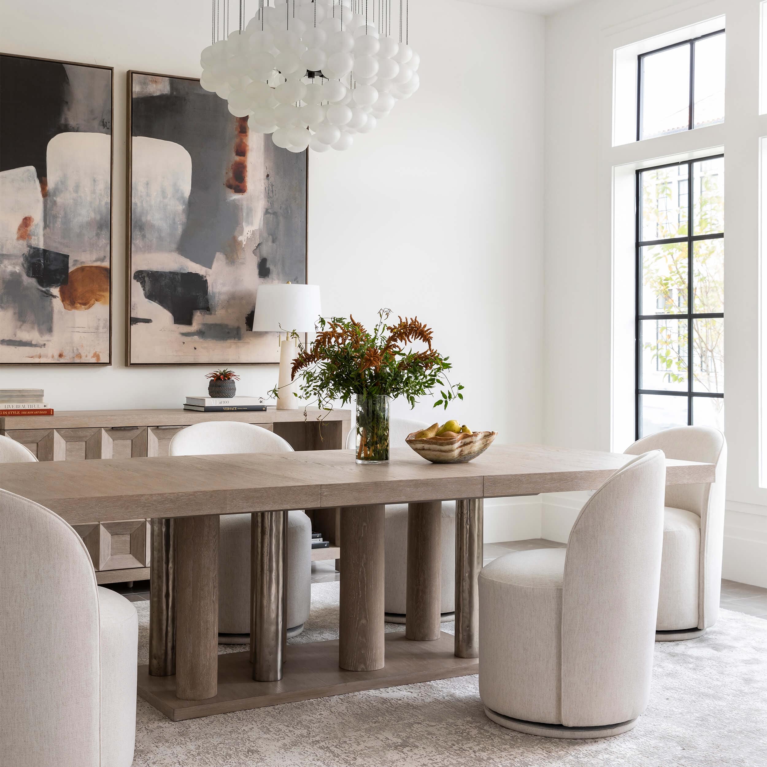 Rory Swivel Dining Chair, Nomad Snow, Set of 2 - Image 7