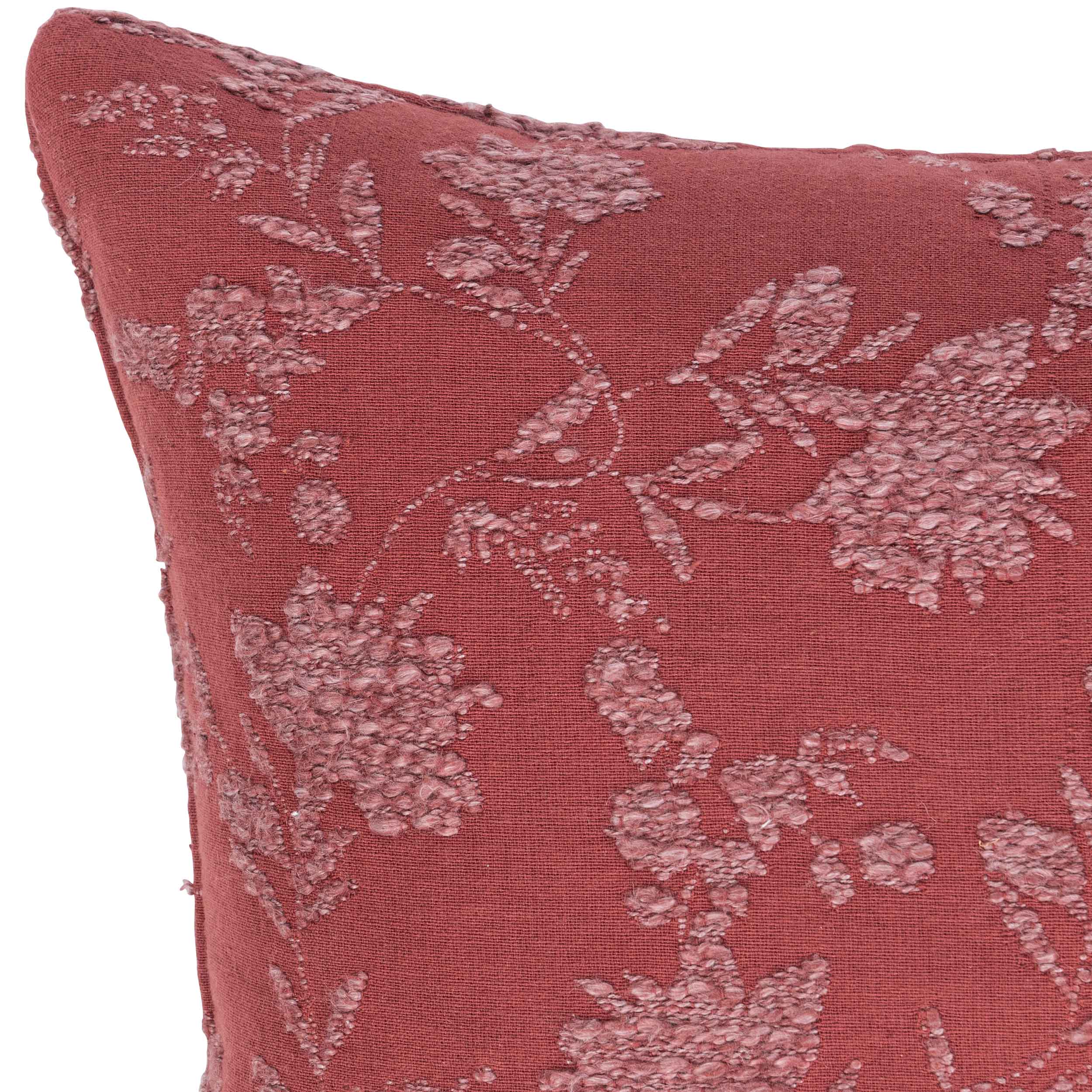 Rosecliff Lumbar Pillow, Burgundy Red - Image 3