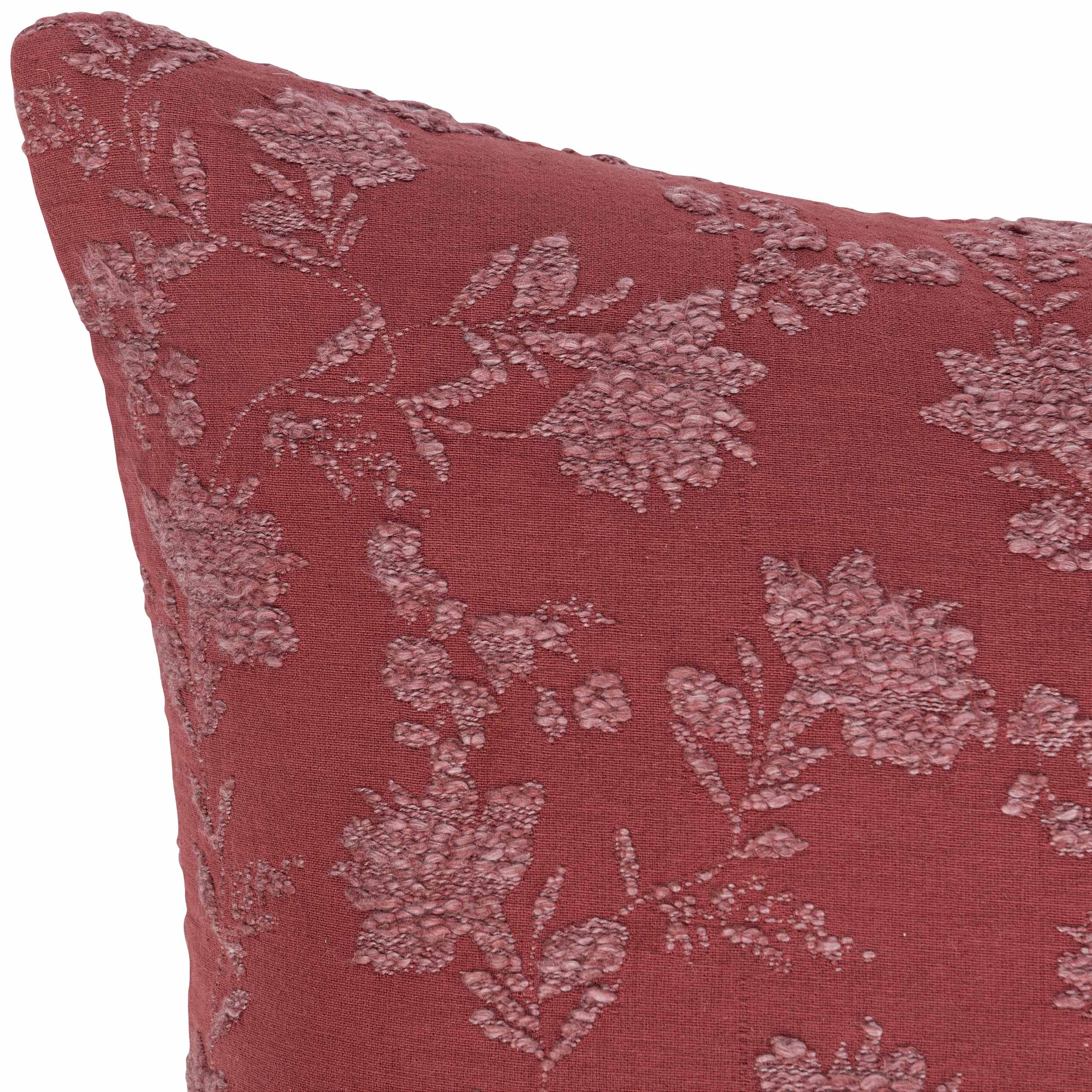 Rosecliff Pillow, Burgundy Red - Image 3