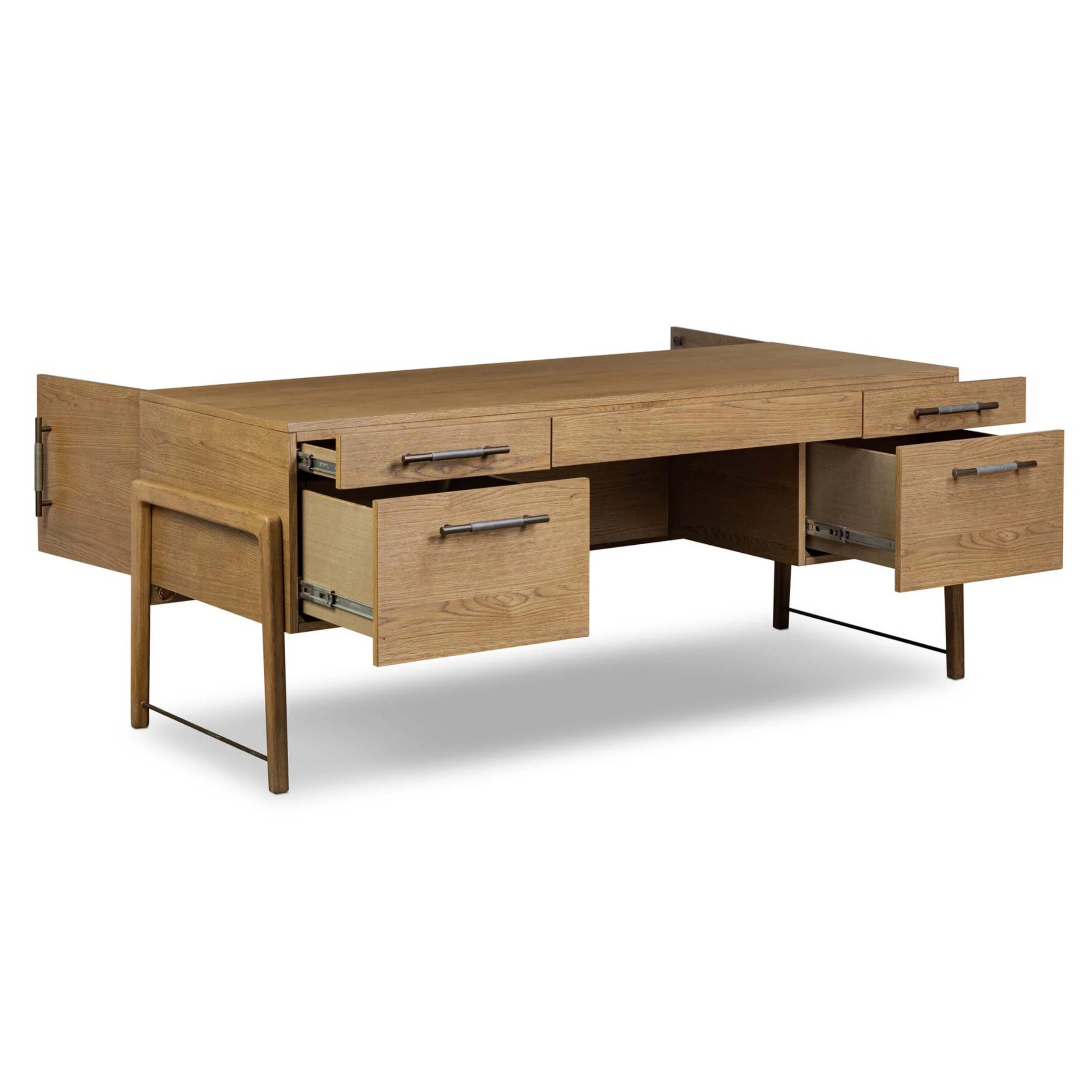 Rosedale Executive Desk, Amber Oak by Four Hands - Image 6