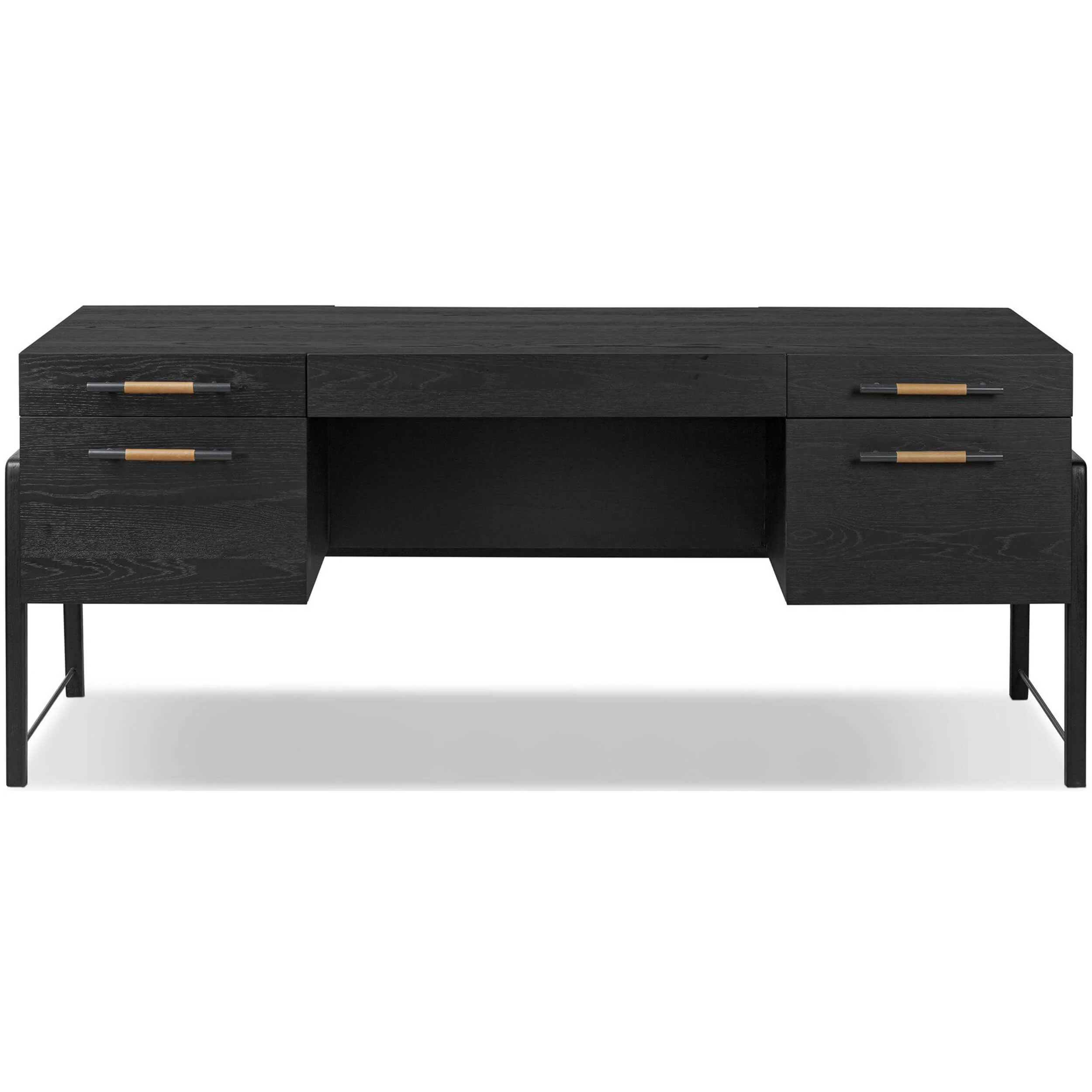 Rosedale Executive Desk, Ebony by Four Hands - Image 2