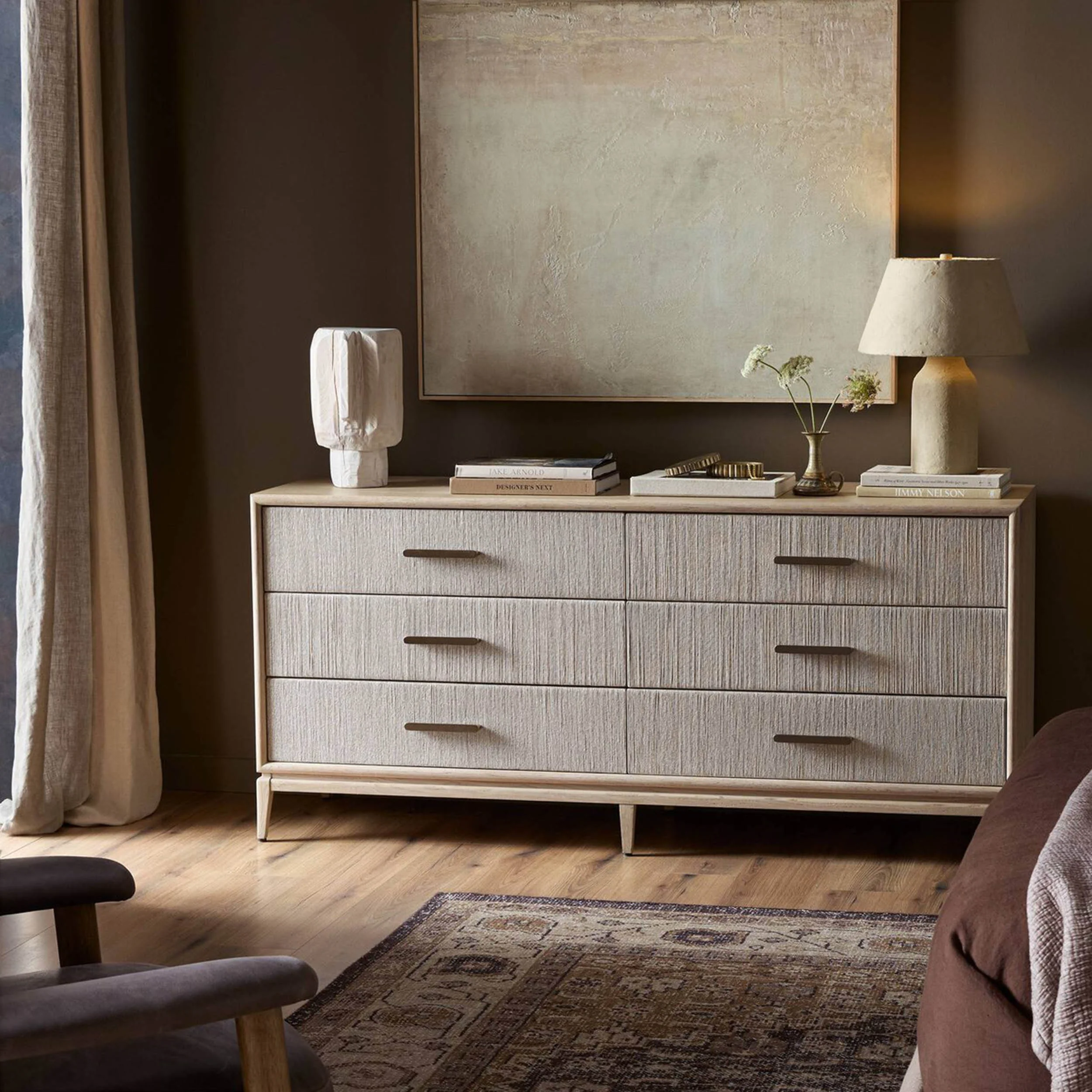 Rosenell 6 Drawer Dresser, Natural by Four Hands - Image 5