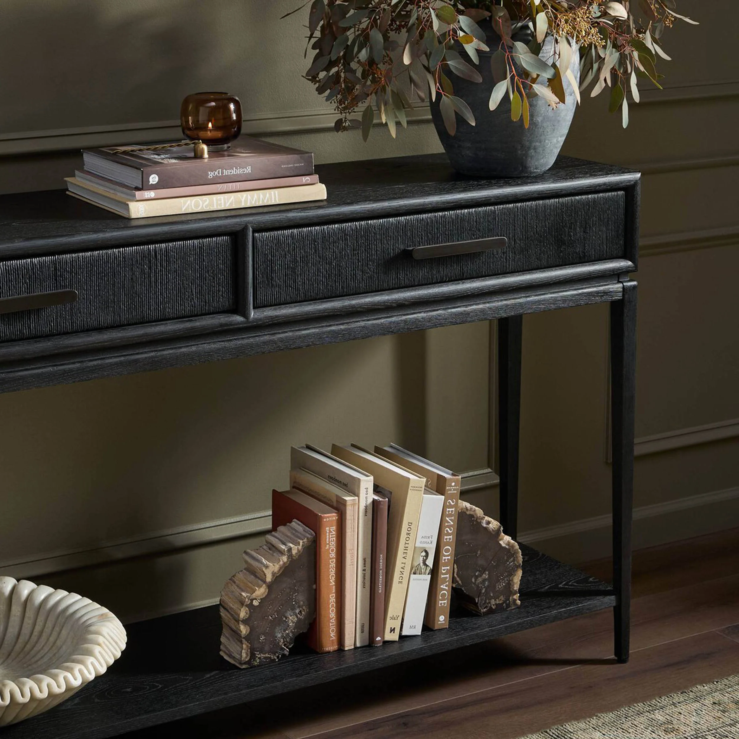 Rosenell 60" Console Table, Black by Four Hands - Image 4