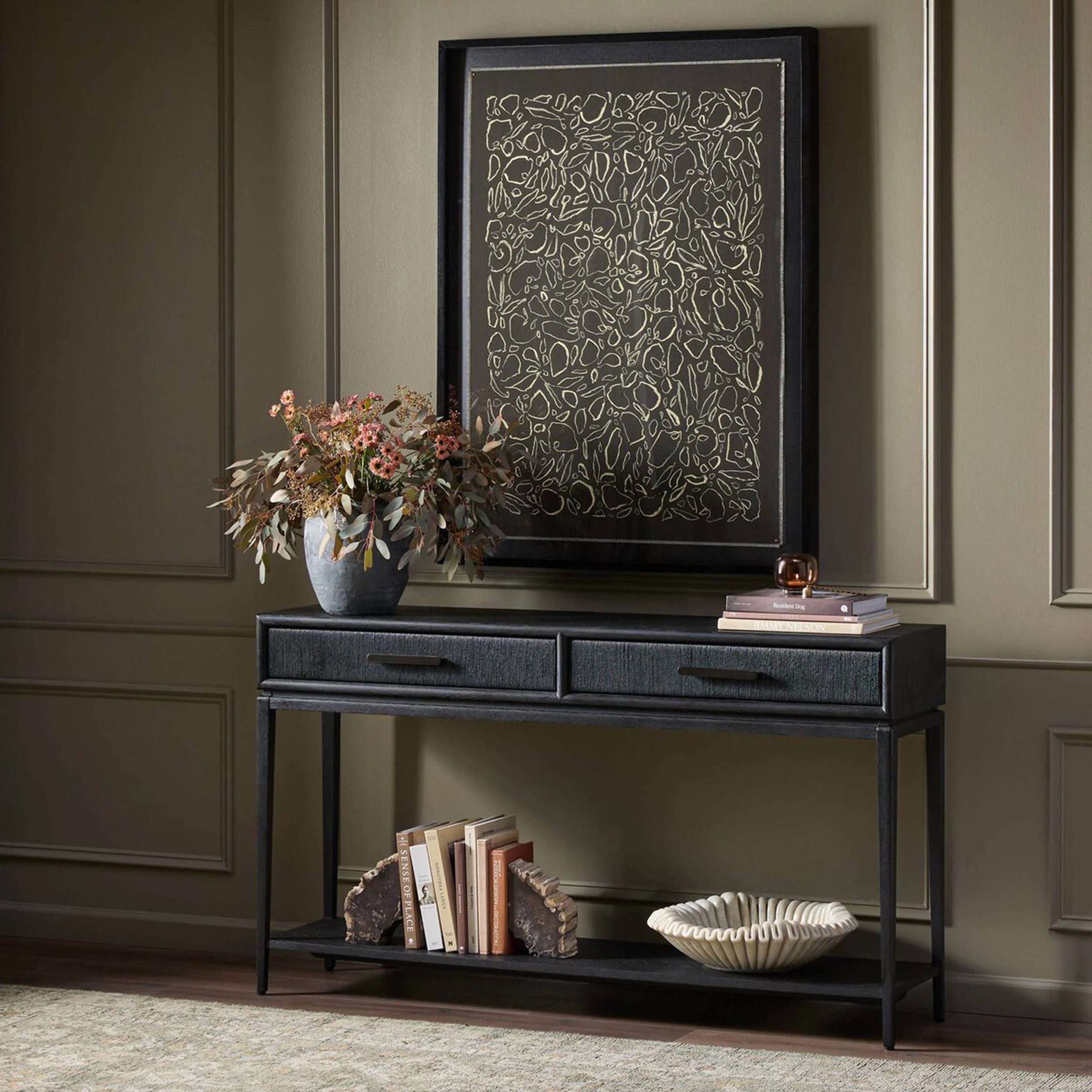 Rosenell 60" Console Table, Black by Four Hands - Image 5