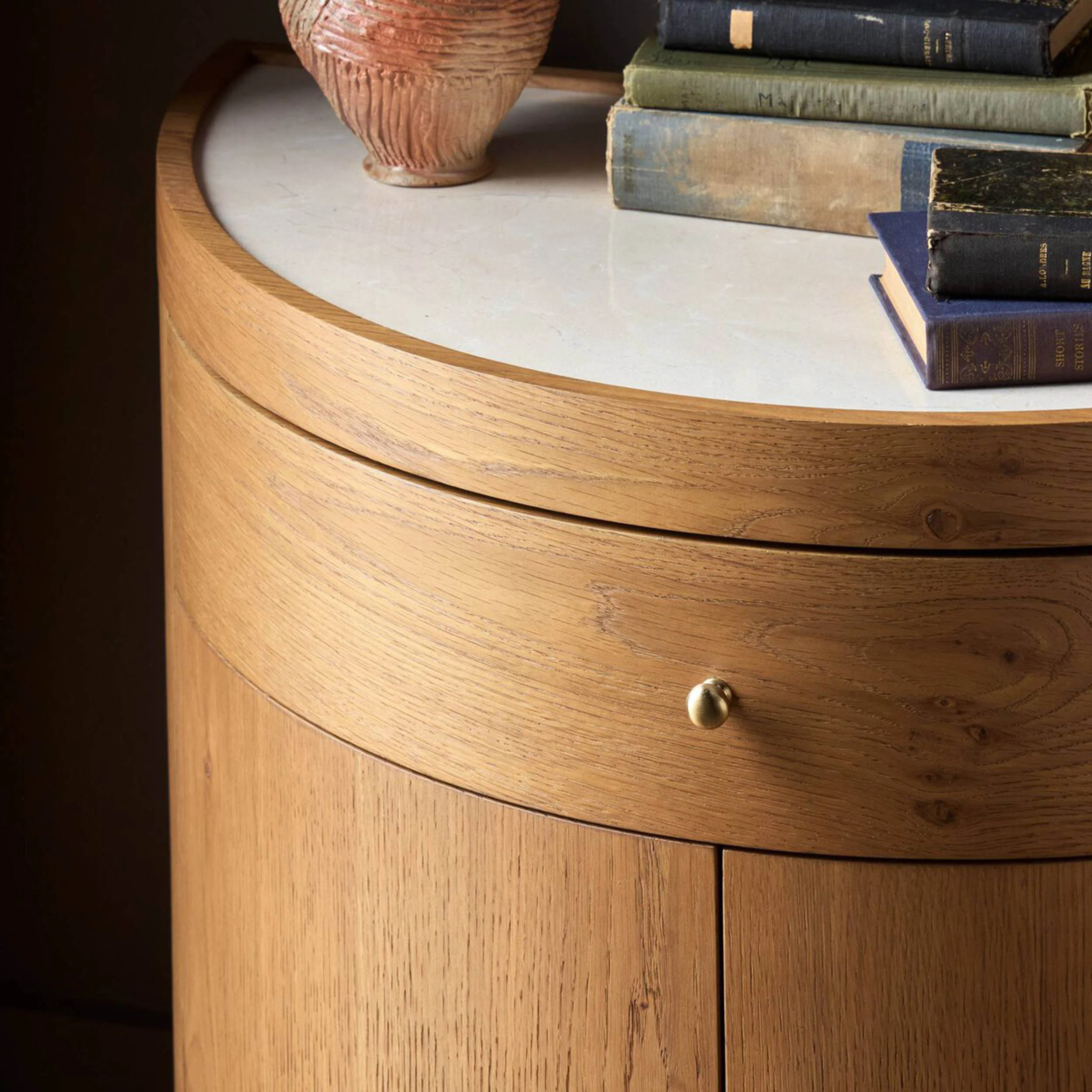 Ashton Nightstand, Cream Marble by Four Hands - Image 6