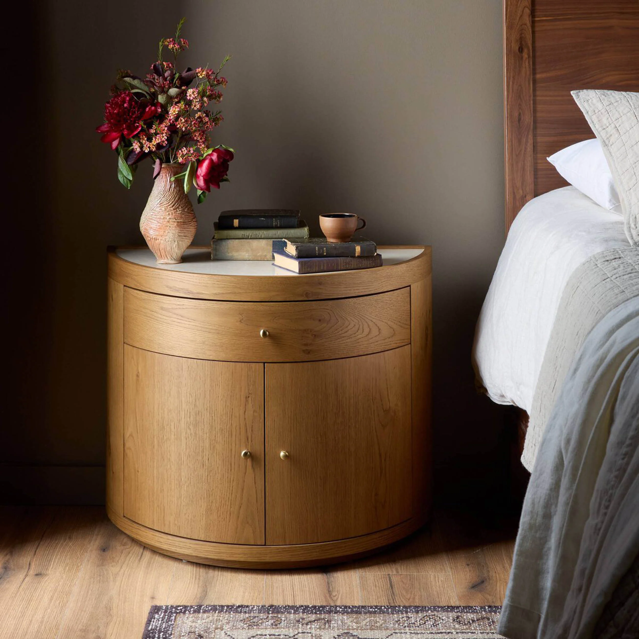 Ashton Nightstand, Cream Marble by Four Hands - Image 7