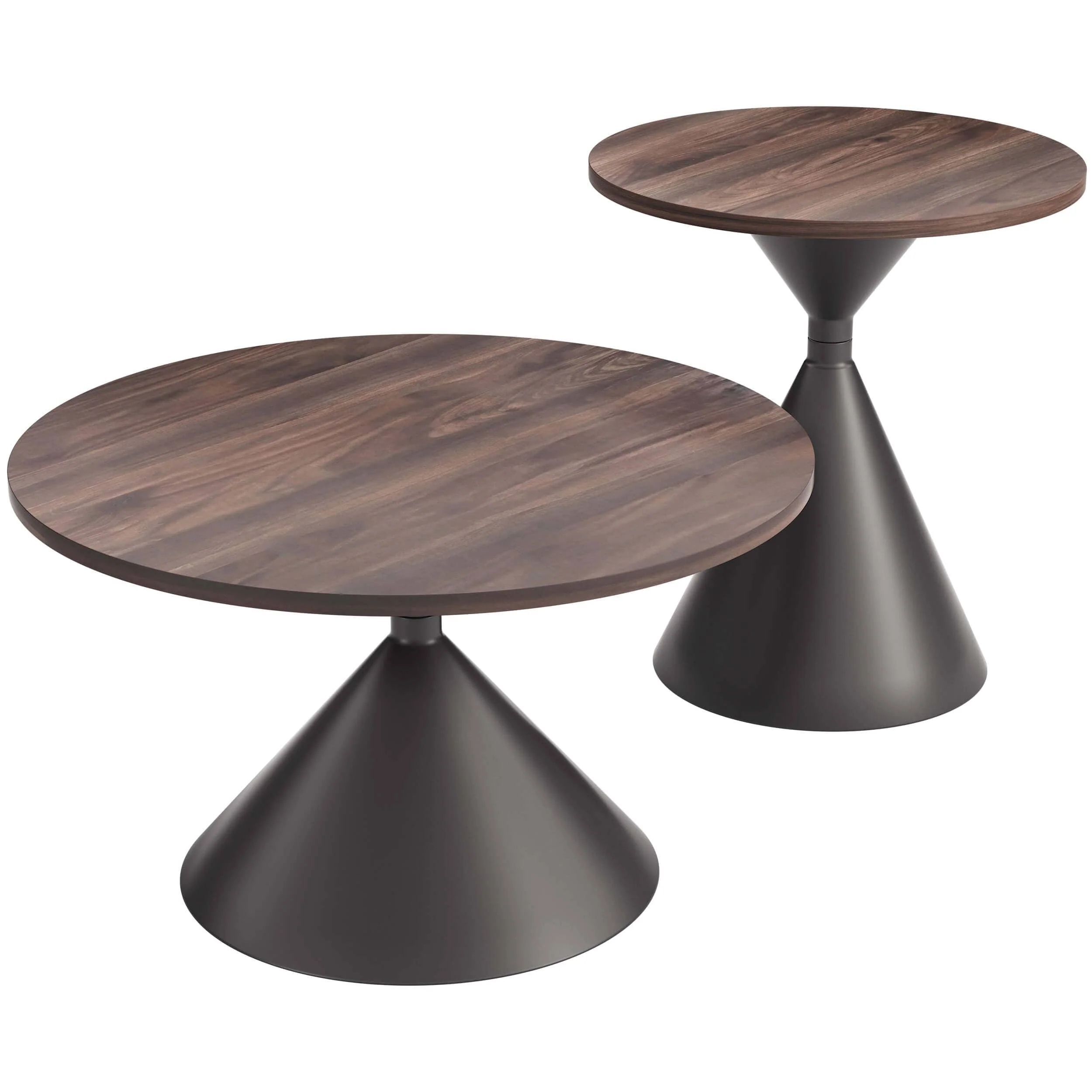 Rosk Coffee Table Set, Walnut - Image 3