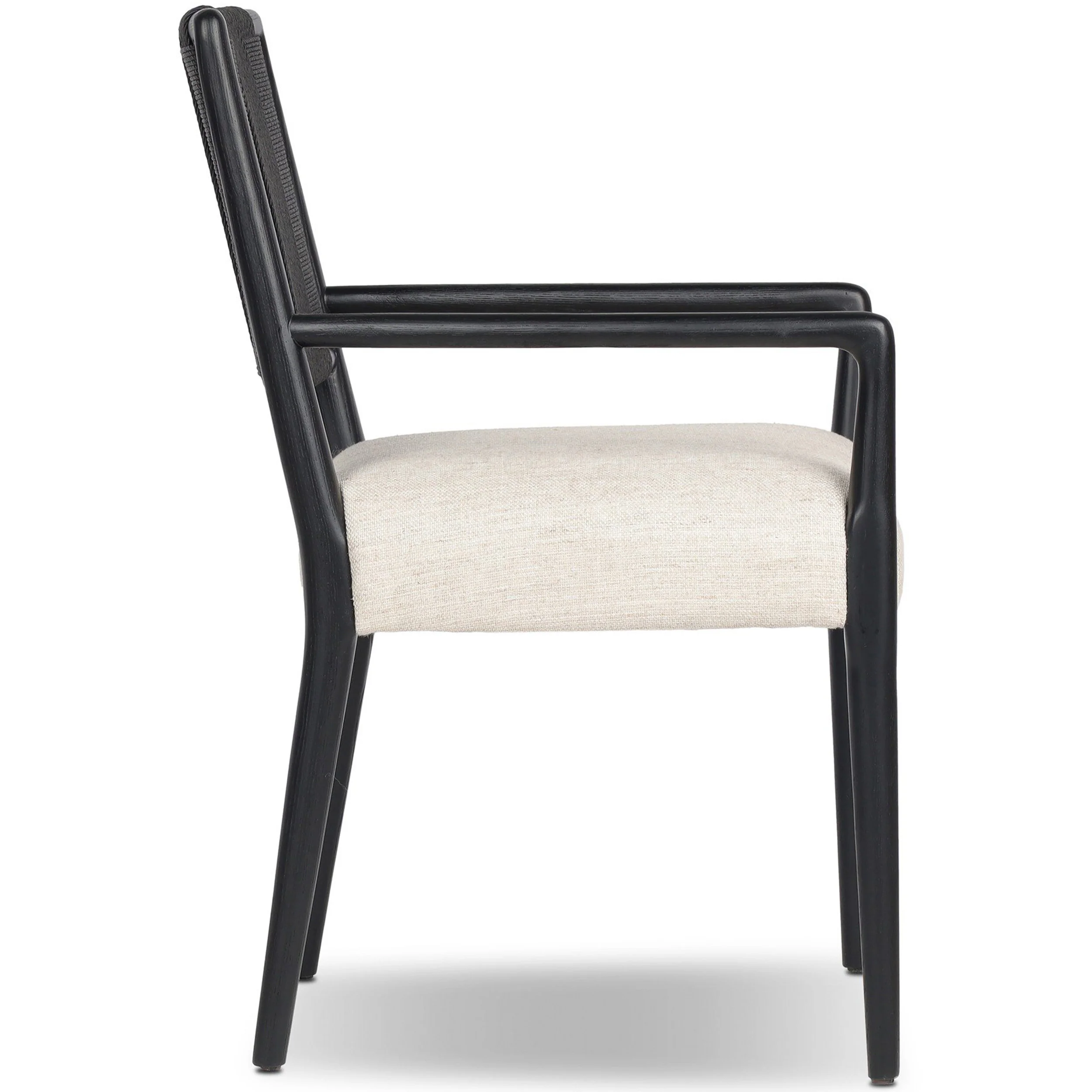 Rothler Dining Arm Chair, Essence Natural/Black by Four Hands - Image 3