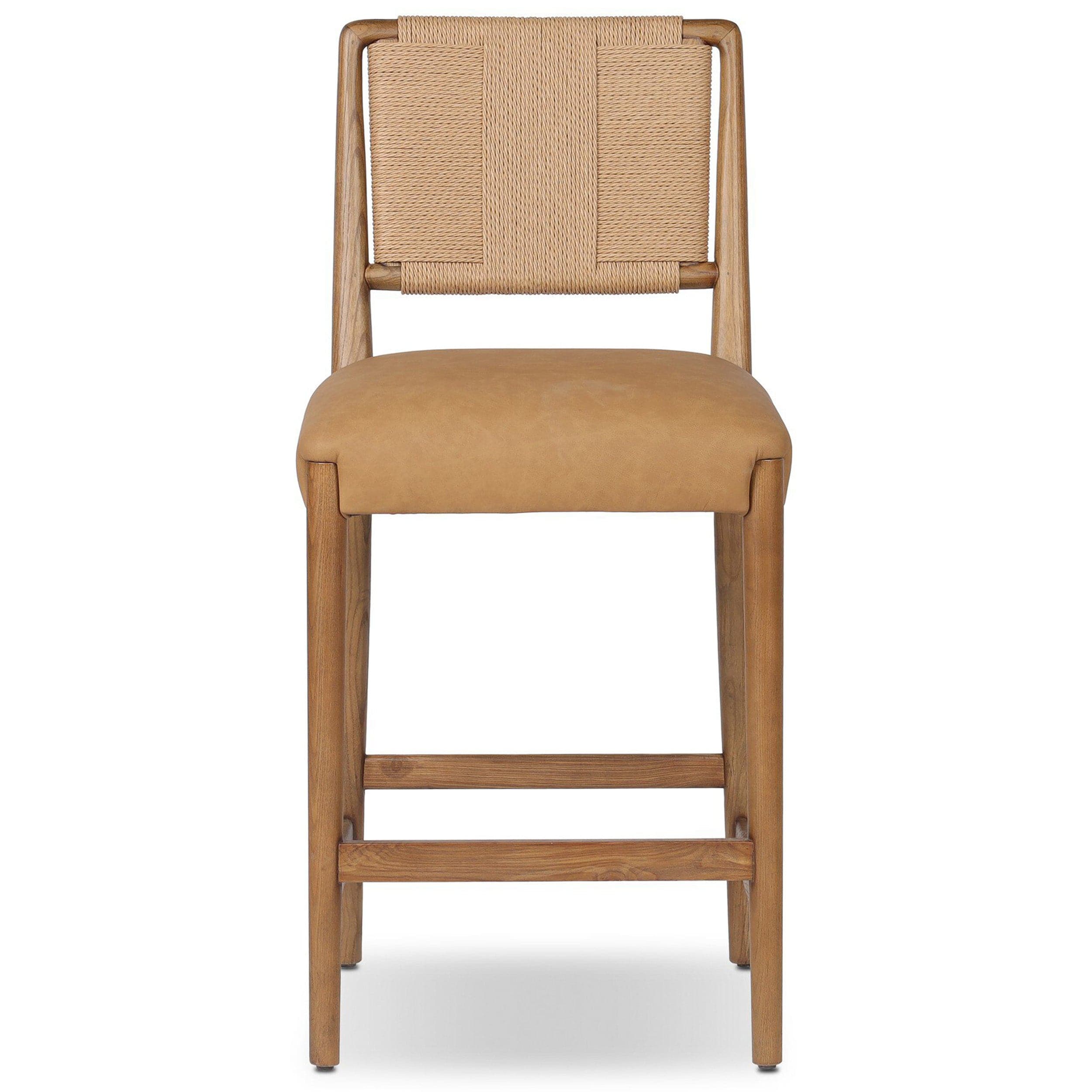 Rothler Leather Bar & Counter Stool, Maestro Camel by Four Hands - Image 8