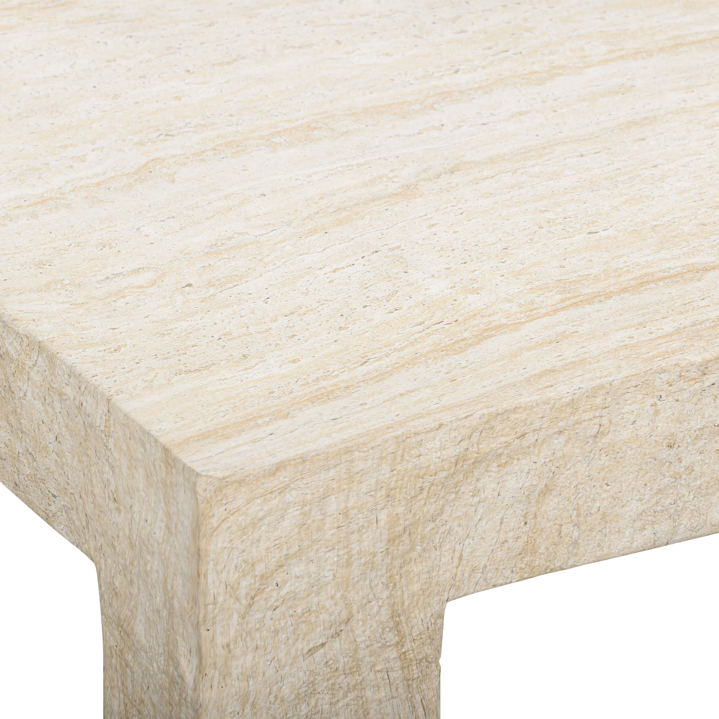 Roxanne Coffee Table, Faux Travertine - Image 2