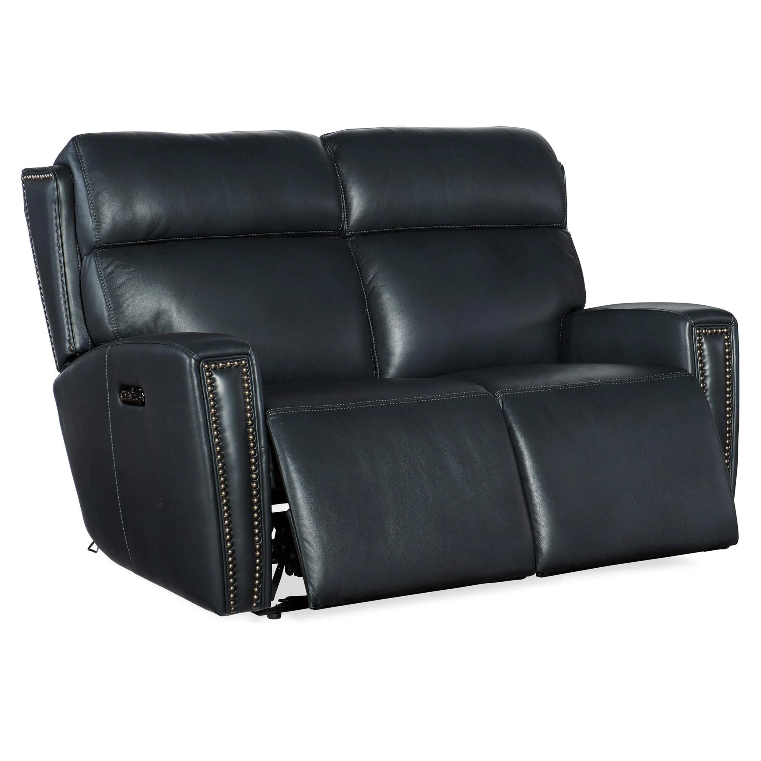 Ruthe Leather Zero Gravity Power Recline Loveseat, Salvo Denim - Image 4