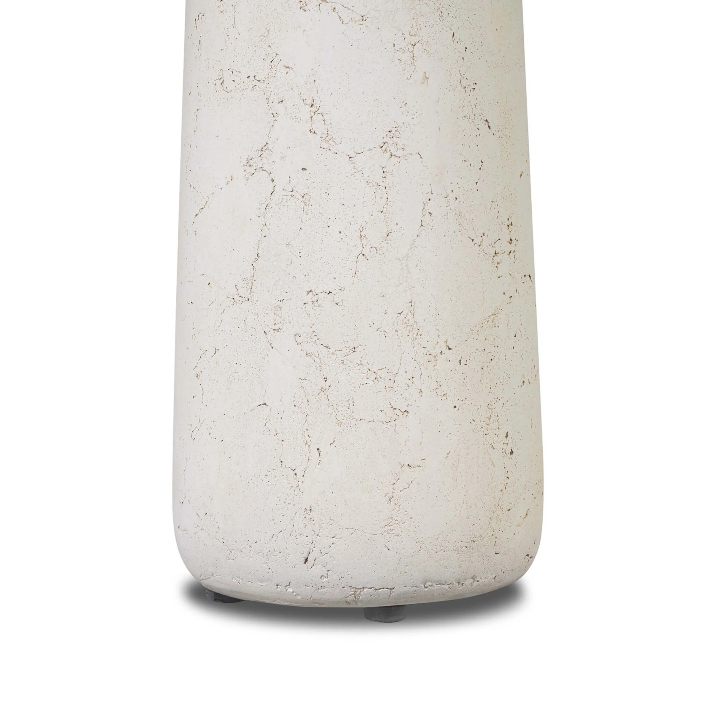 Rye Outdoor Round Dining Table, Aged White Concrete by Four Hands - Image 3