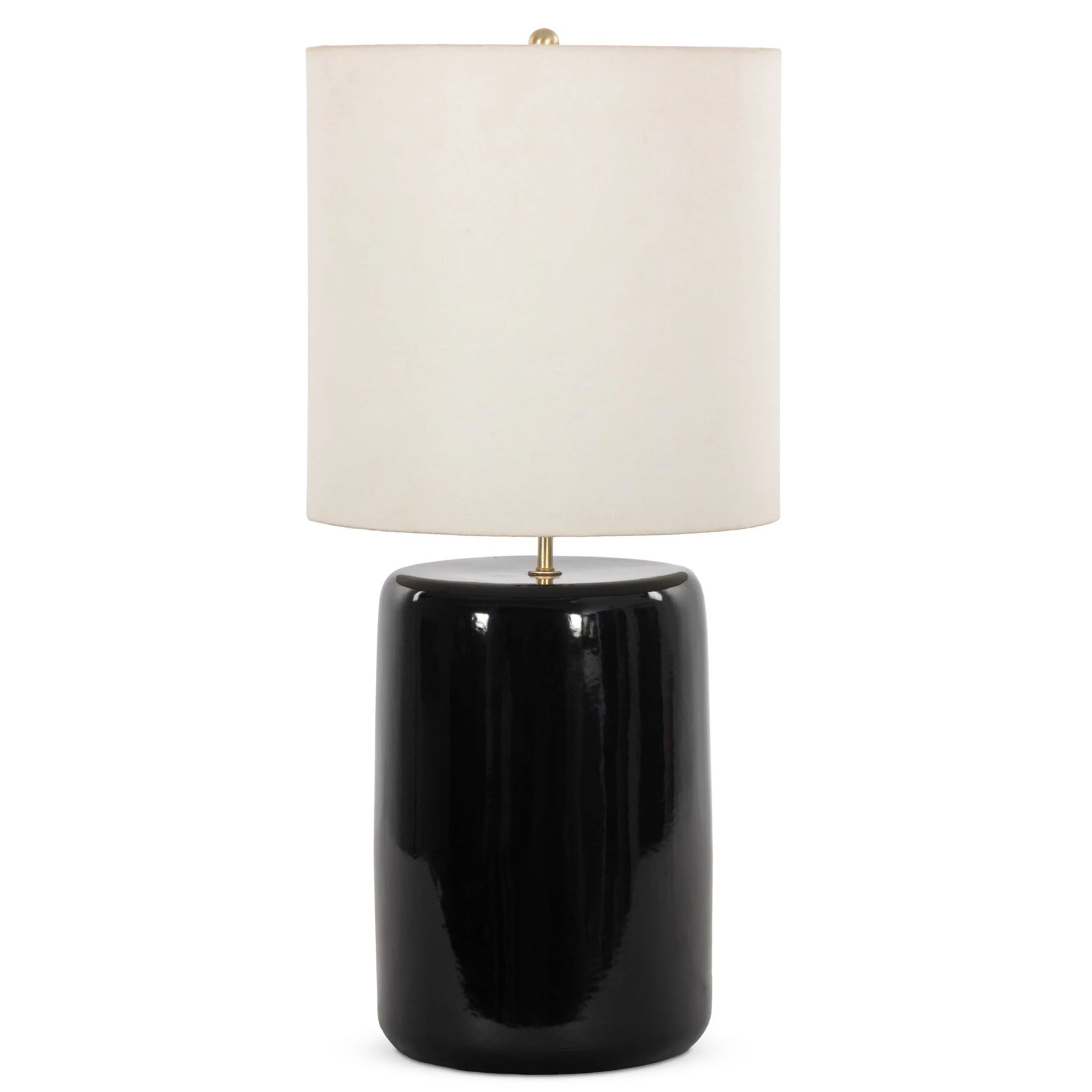 Sadia Table Lamp, Glossy Black by Four Hands