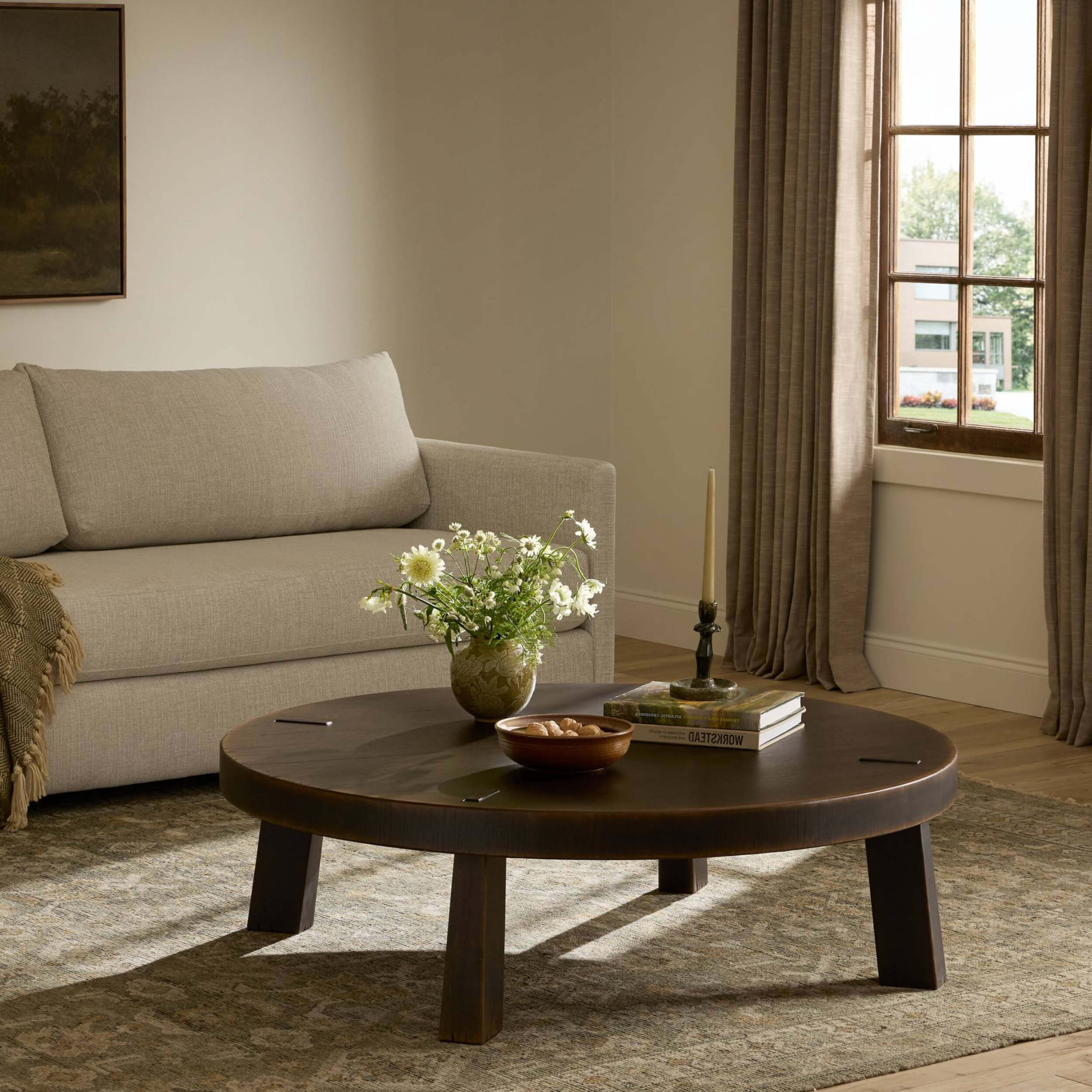 Sadira Coffee Table, Burnt Oak by Amber Lewis x Four Hands - Image 5