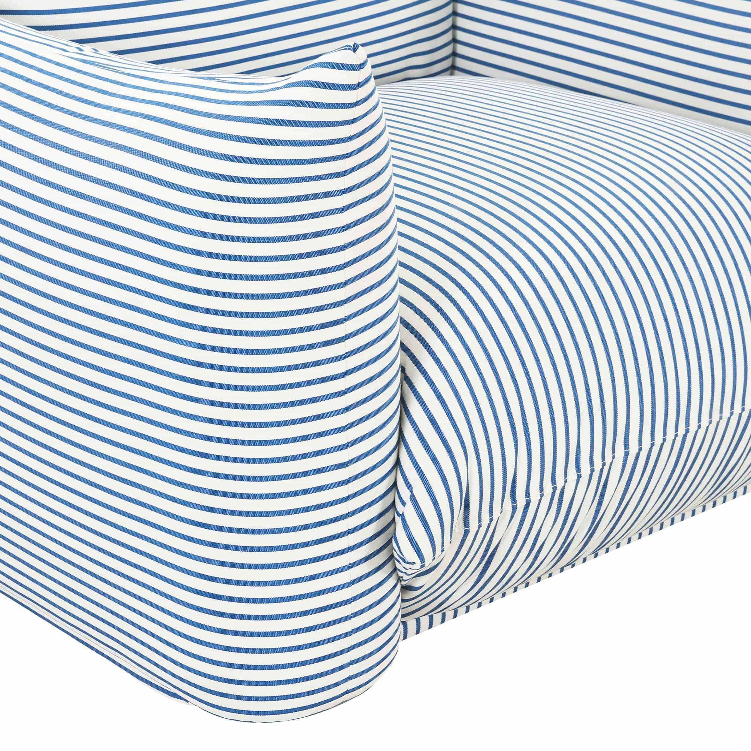 Saint Tropez Outdoor Chair, Blue Striped - Image 4