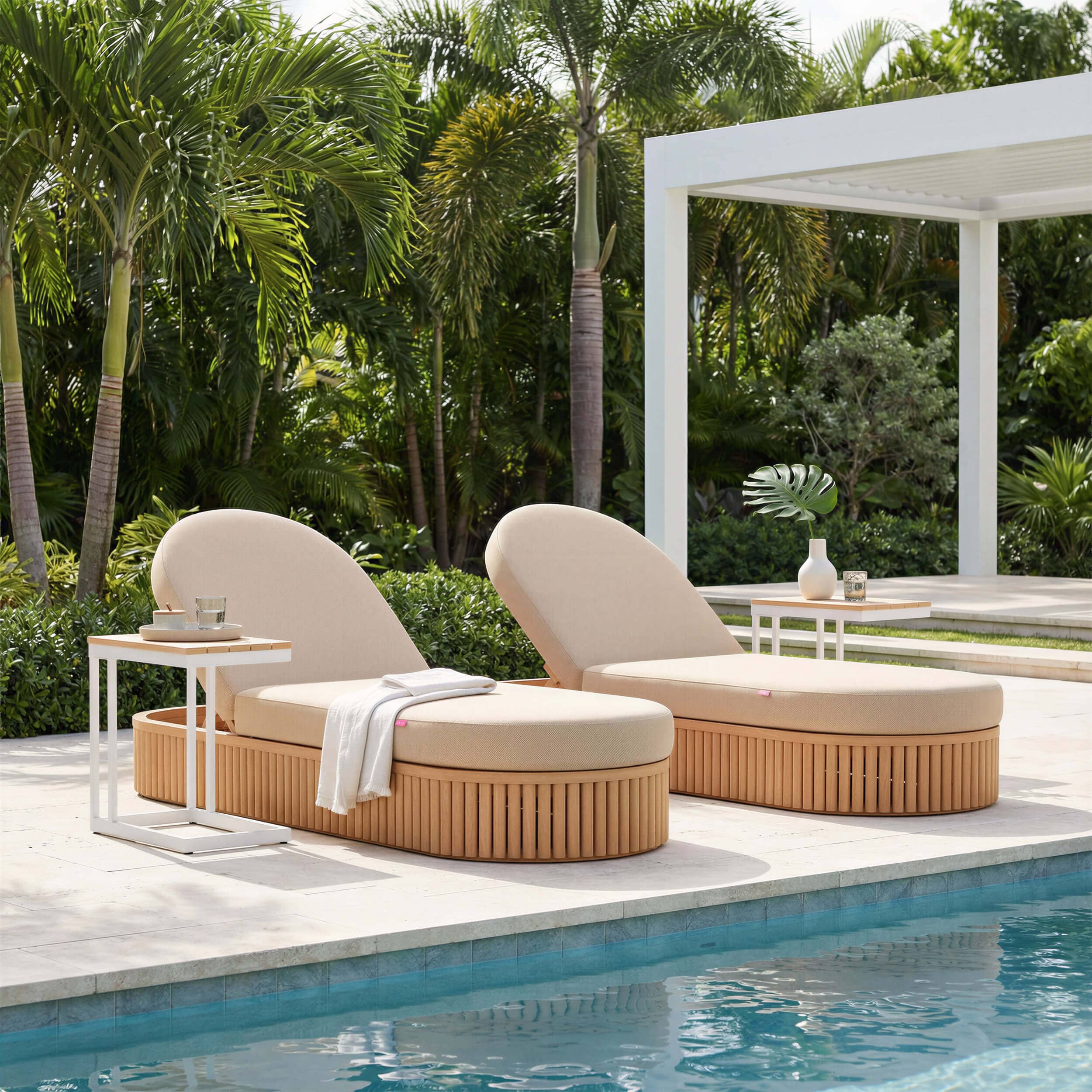 Sakina Chaise Lounge, Brown - Image 6
