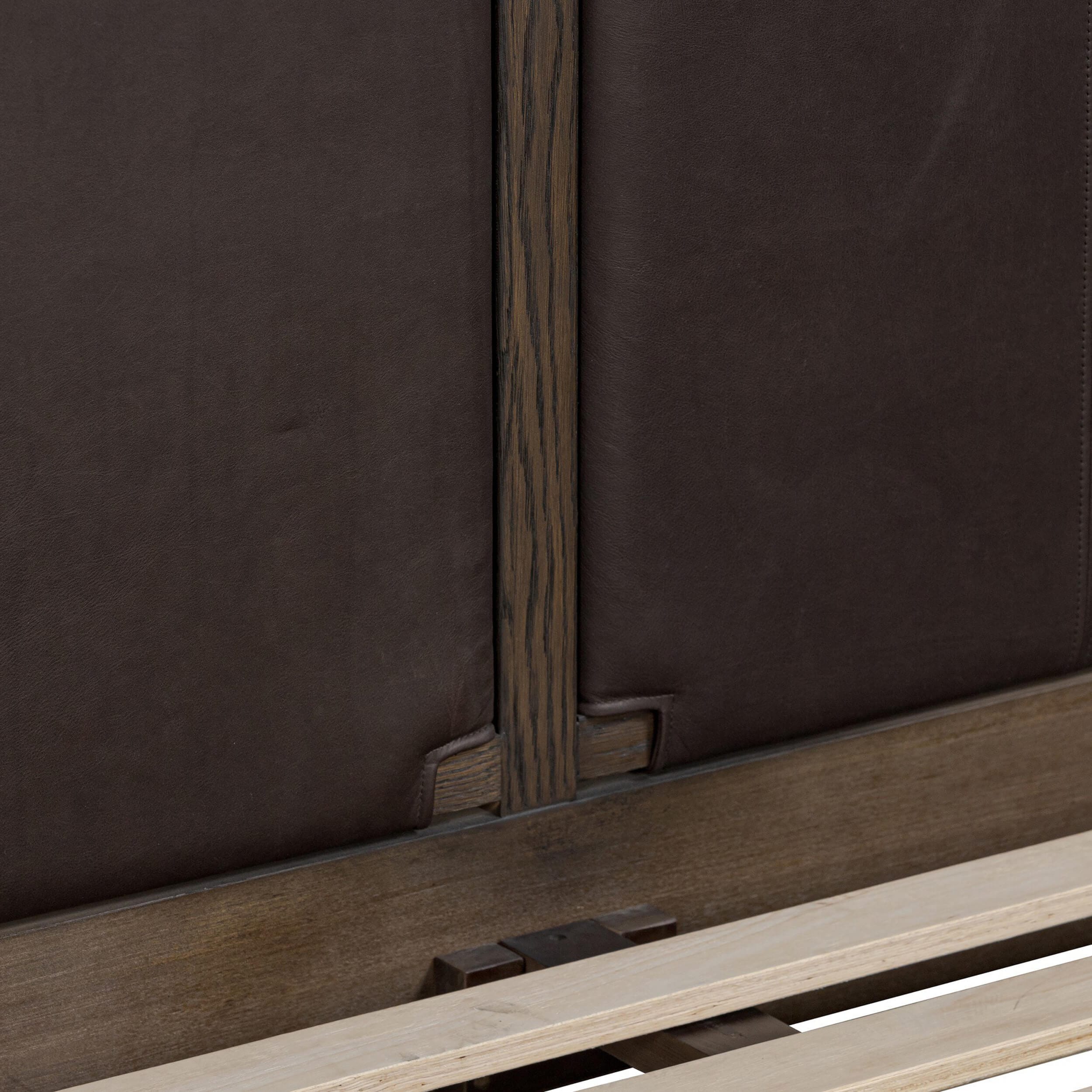 Salado Leather Bed, Heirloom Cigar by Four Hands - Image 4