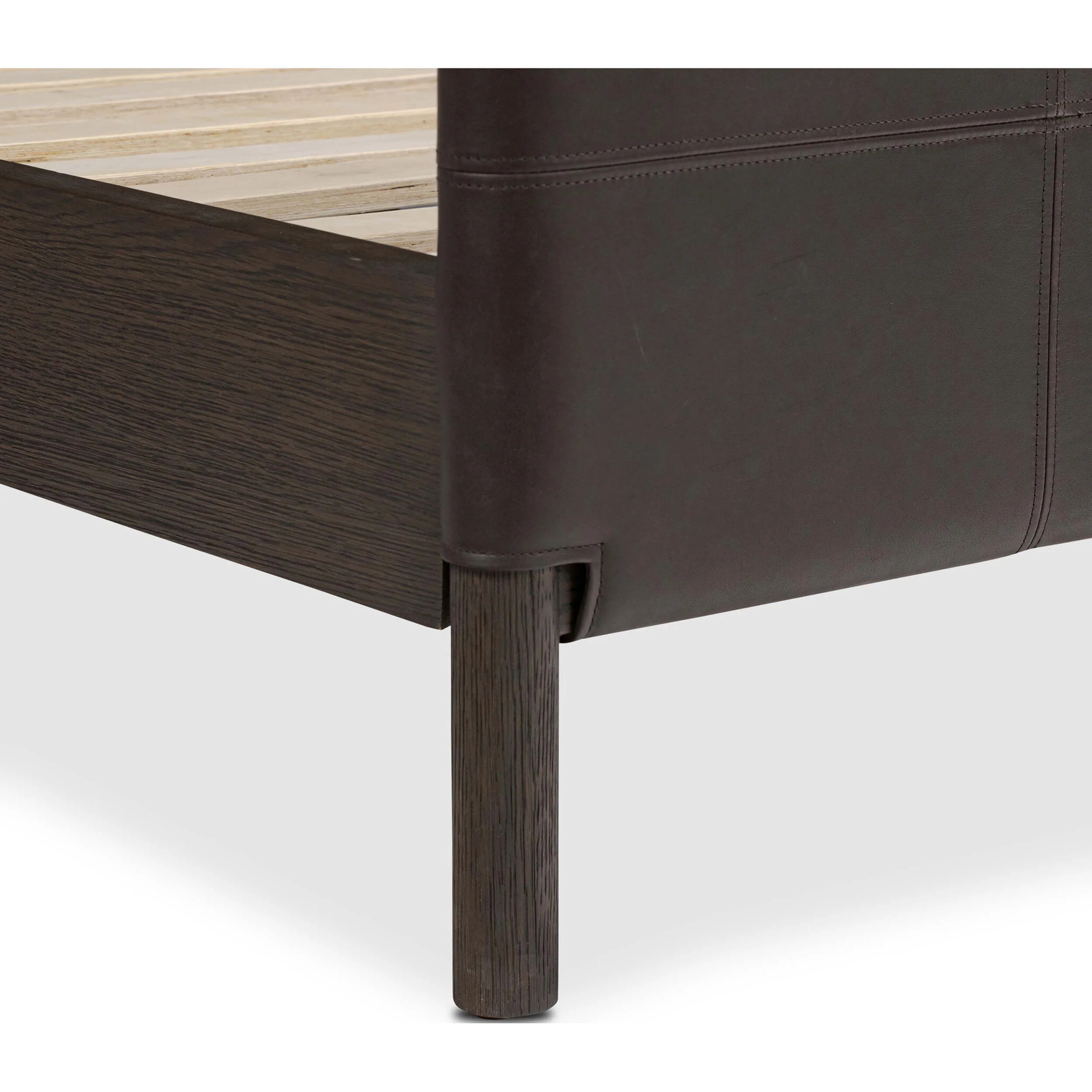 Salado Leather Bed, Heirloom Cigar by Four Hands - Image 5