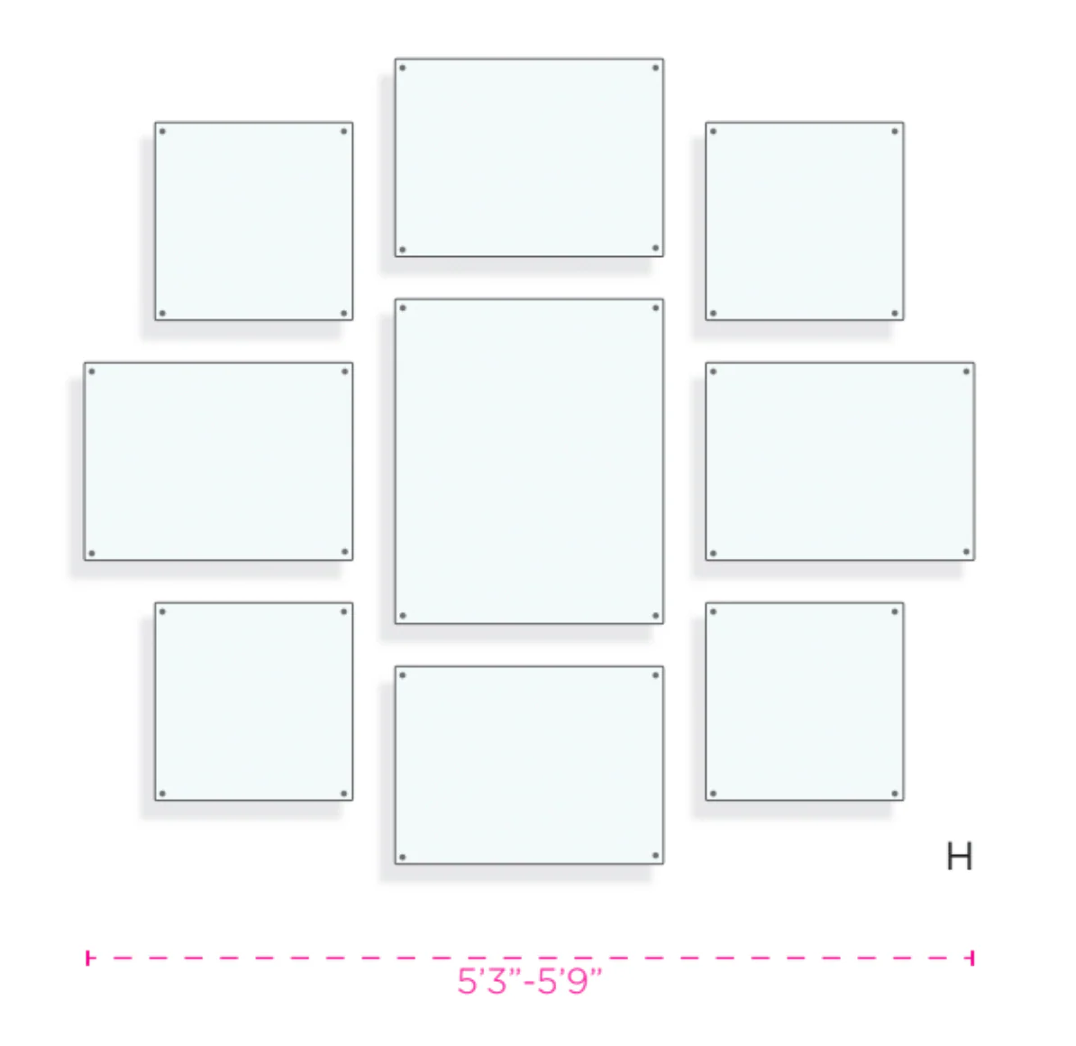 Salon Single Panel Gallery Wall (3006/3006G) - Image 5