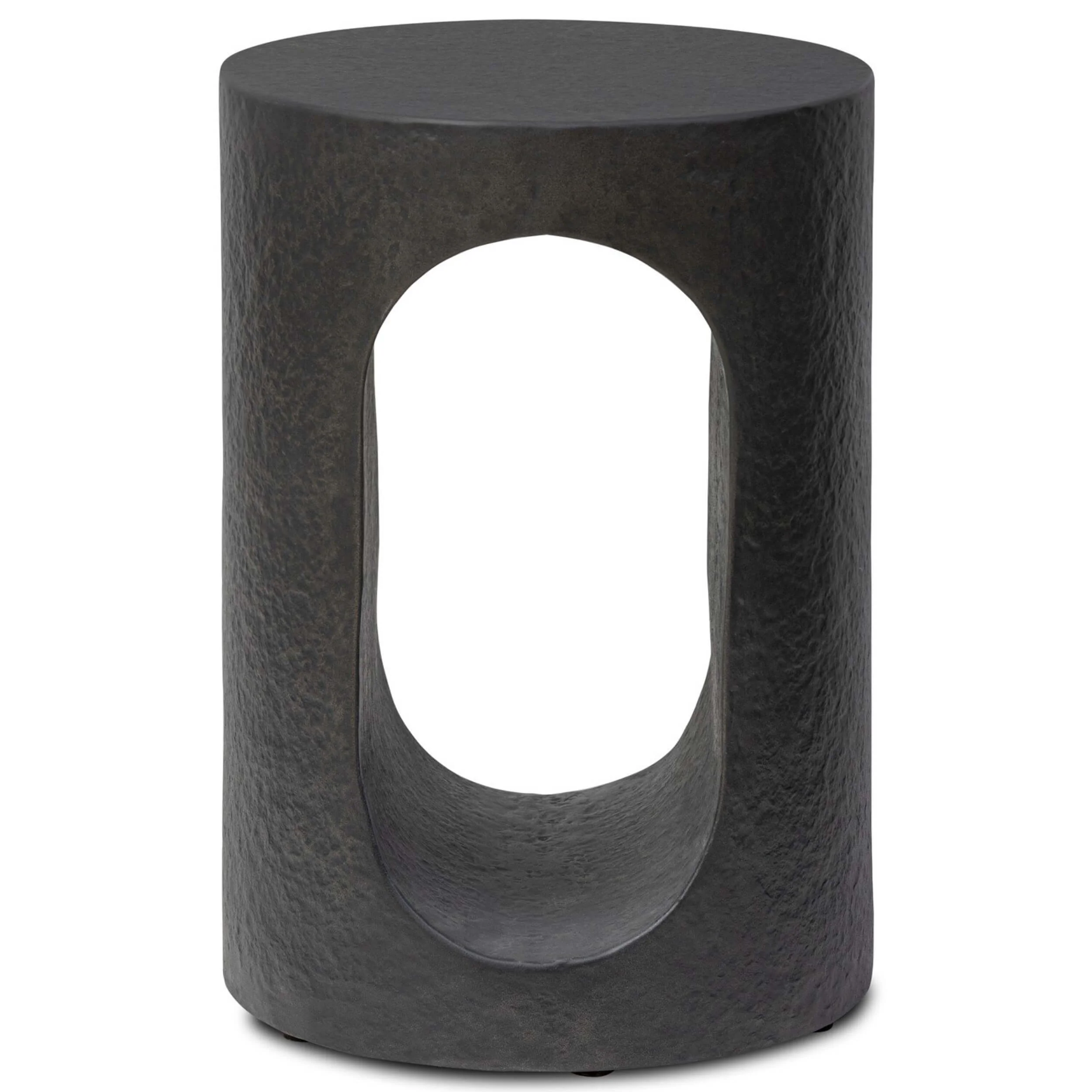 Samson End Table, Distressed Graphite by Four Hands - Image 2