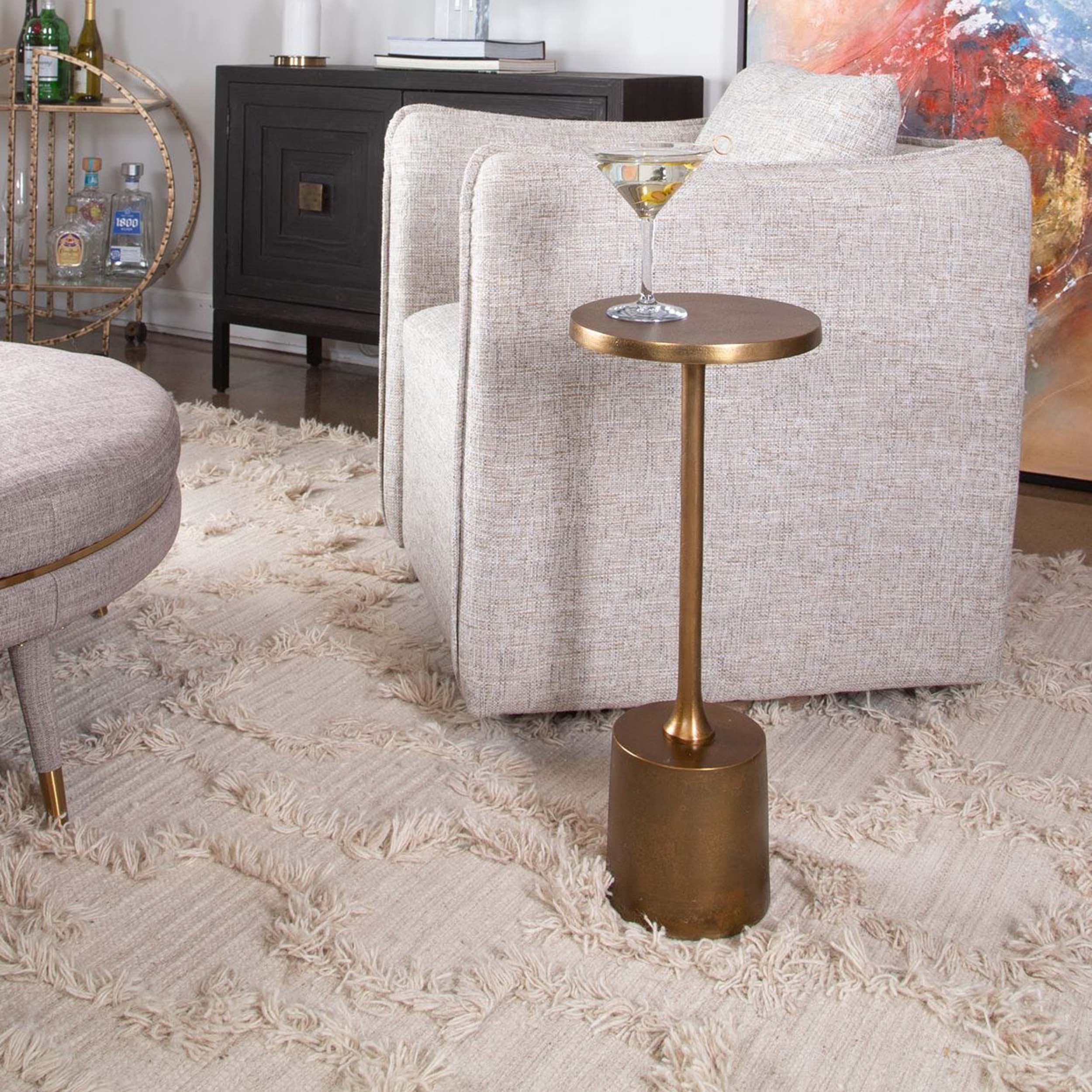 Sanaga Drink Table, Gold - Image 3