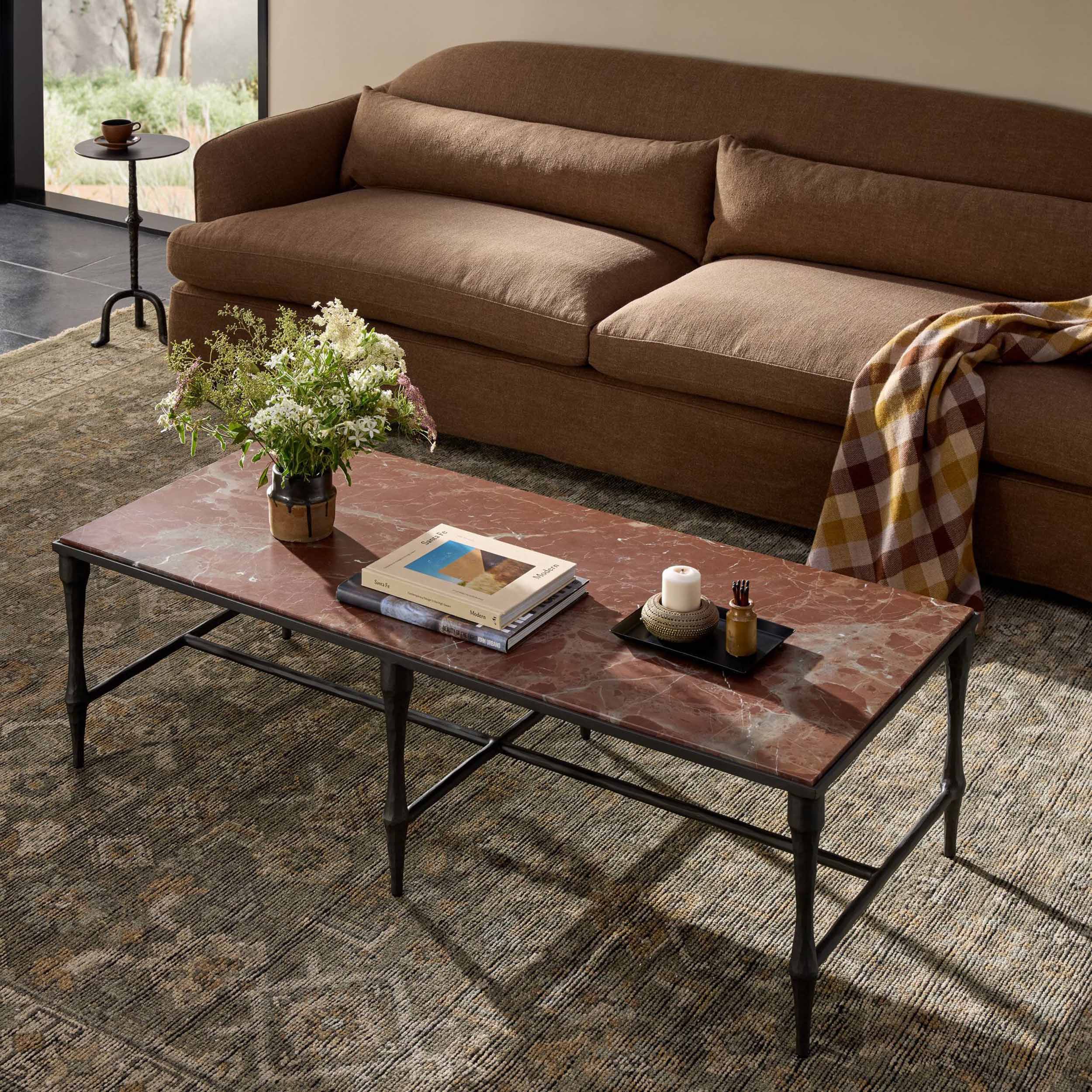 Sandra Coffee Table, Smoke/Russet Marble by Four Hands - Image 7