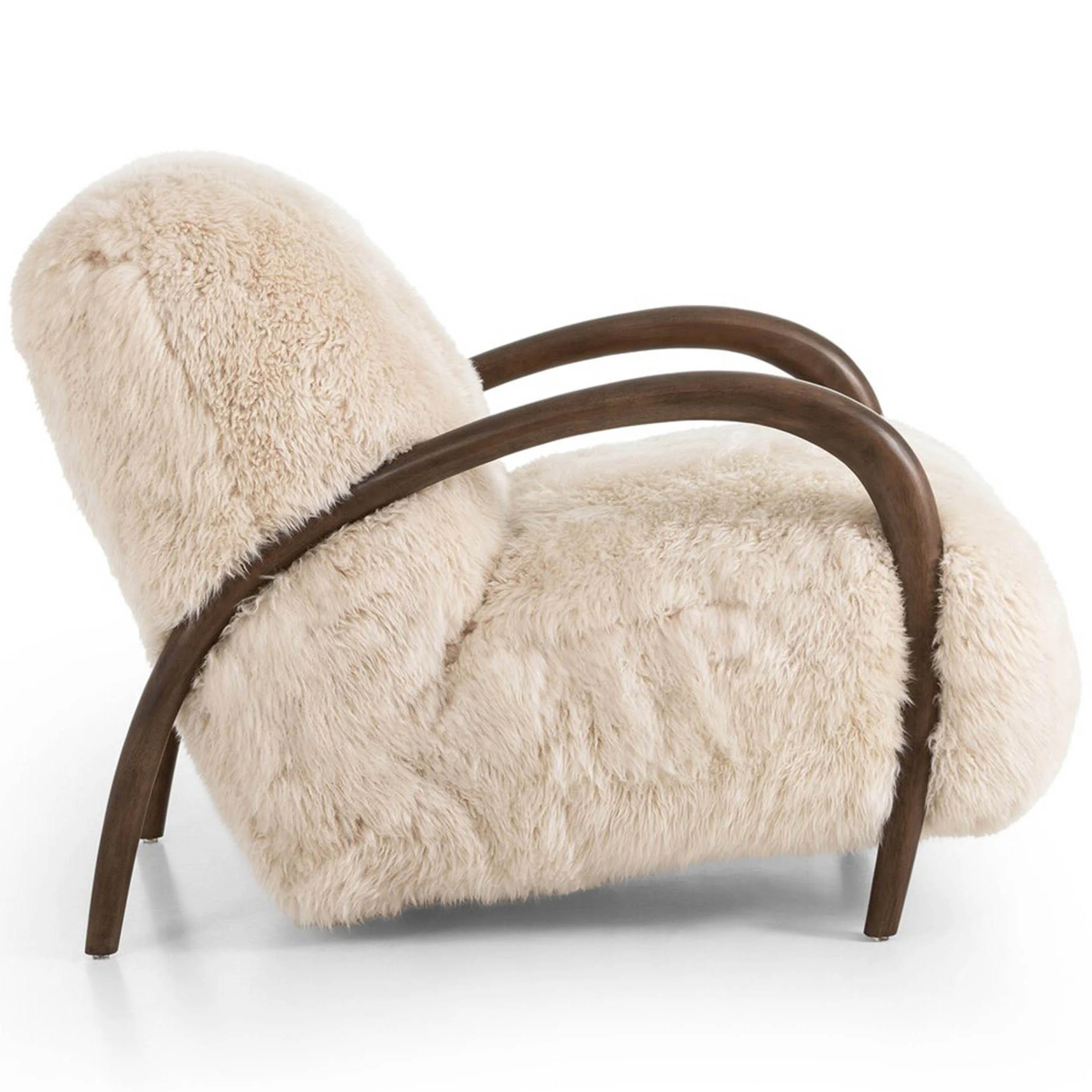 Sandro Chair, Champagne Mongolian Fur by Four Hands - Image 3