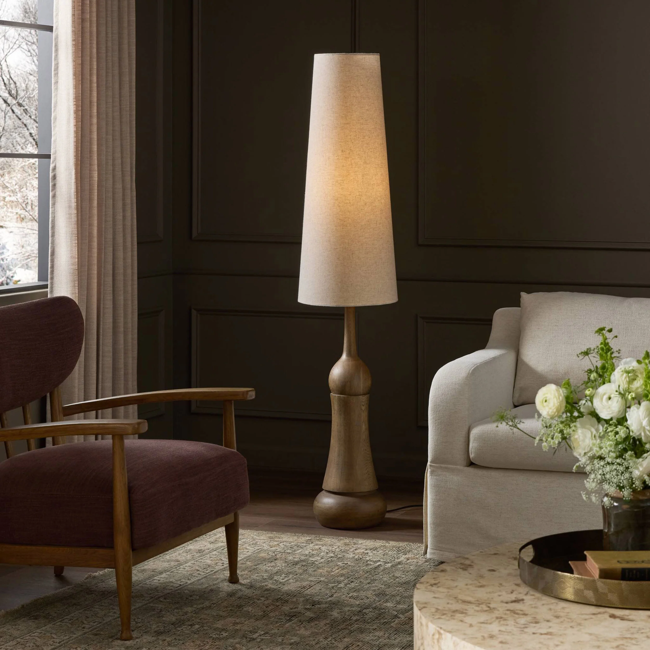 Santano Floor Lamp, Fawn Oak by Four Hands - Image 7