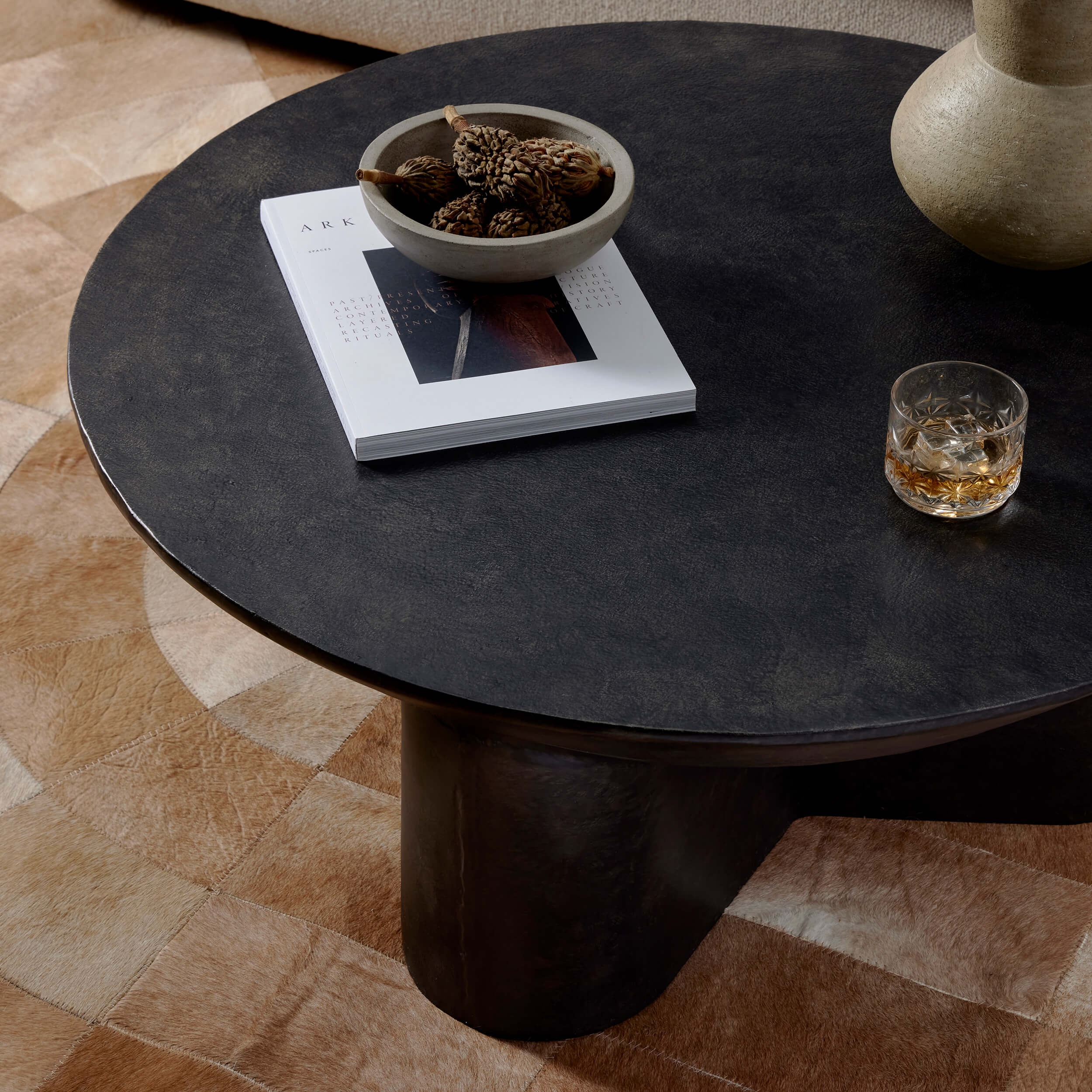 Sante Coffee Table, Raw Black by Four Hands - Image 5