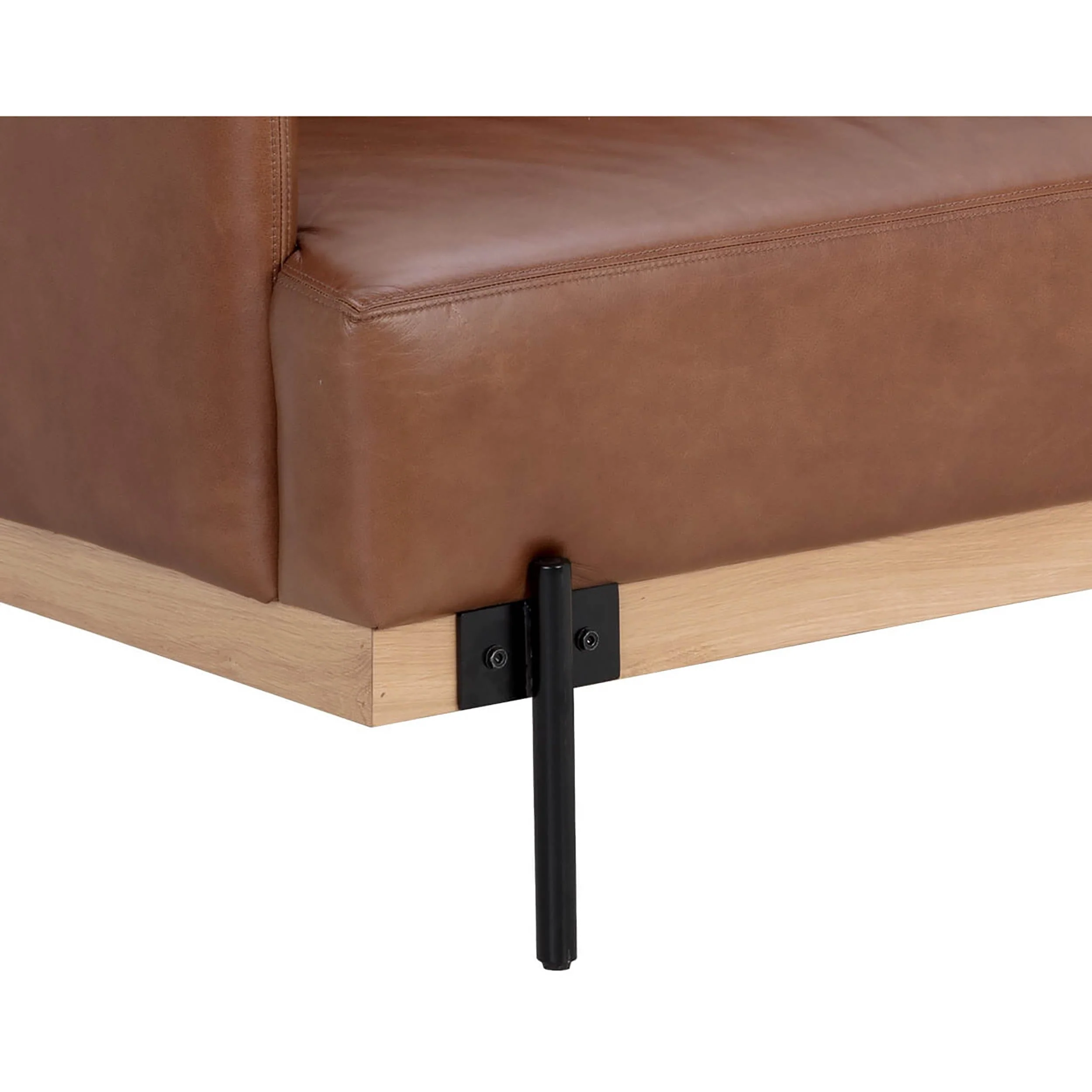 Saul Leather Sofa, Shalimar Tobacco - Image 6