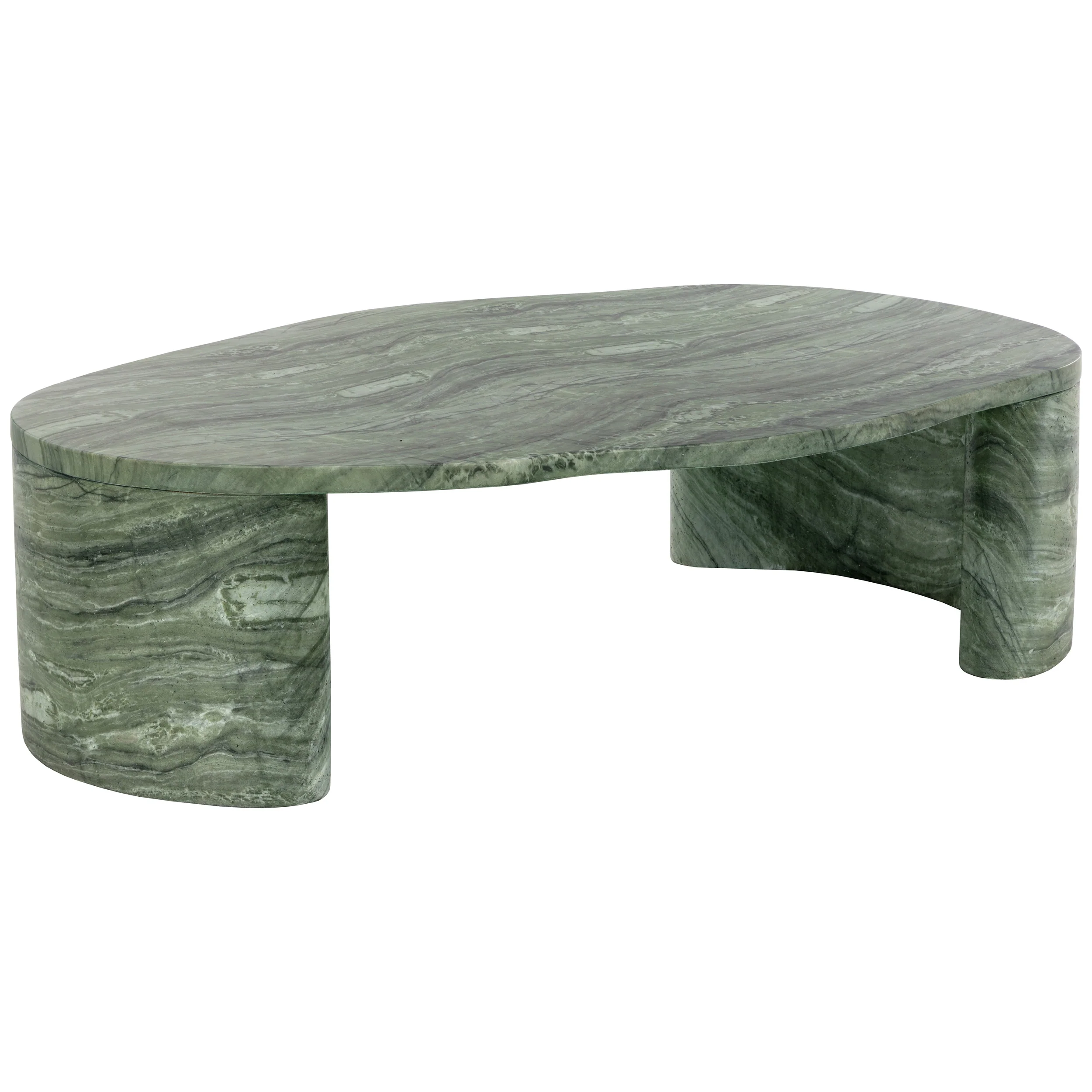 Savinah Coffee Table, Green Marble-Look