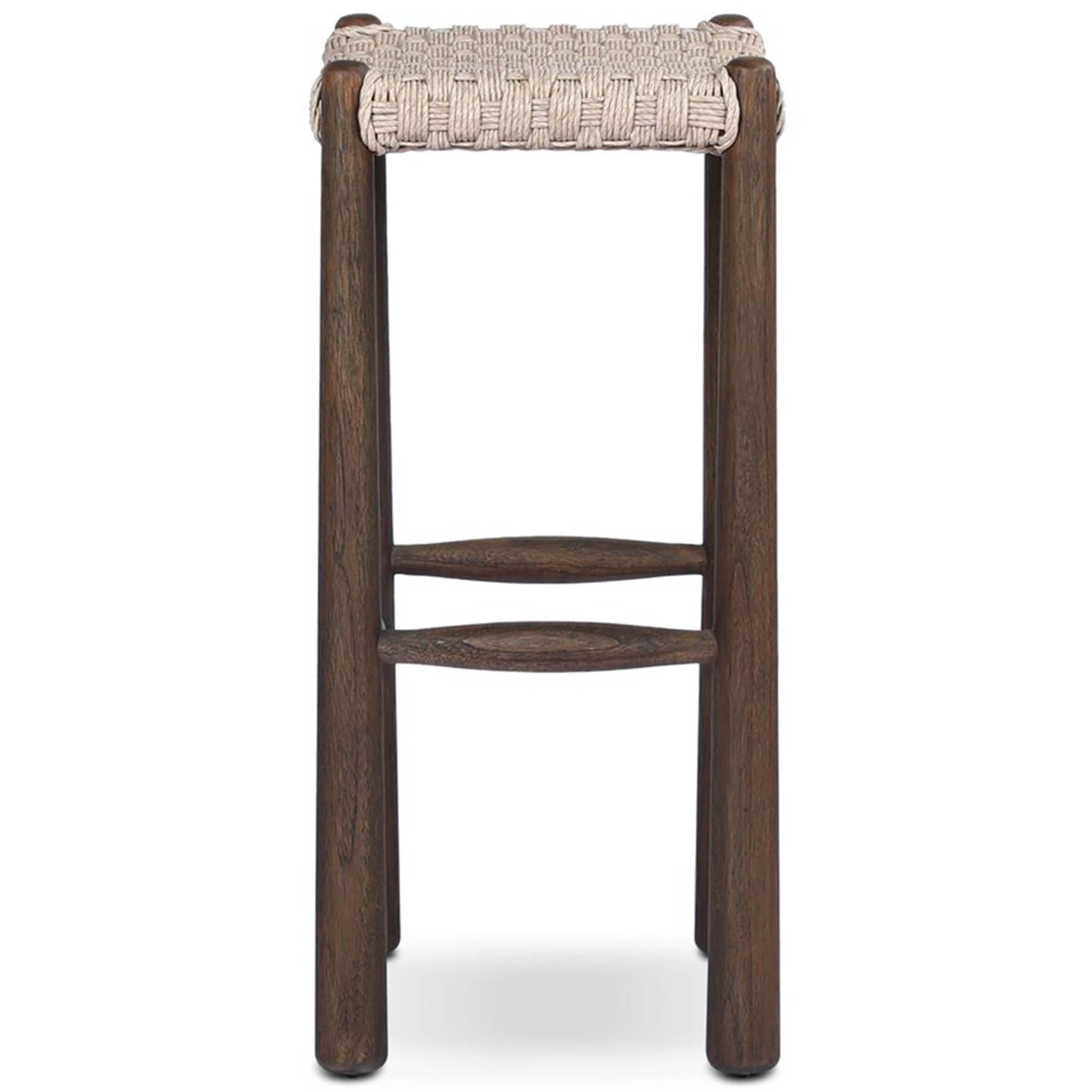 Savio Outdoor Bar & Counter Stool, Dark Textured Woven by Amber Lewis x Four Hands - Image 8