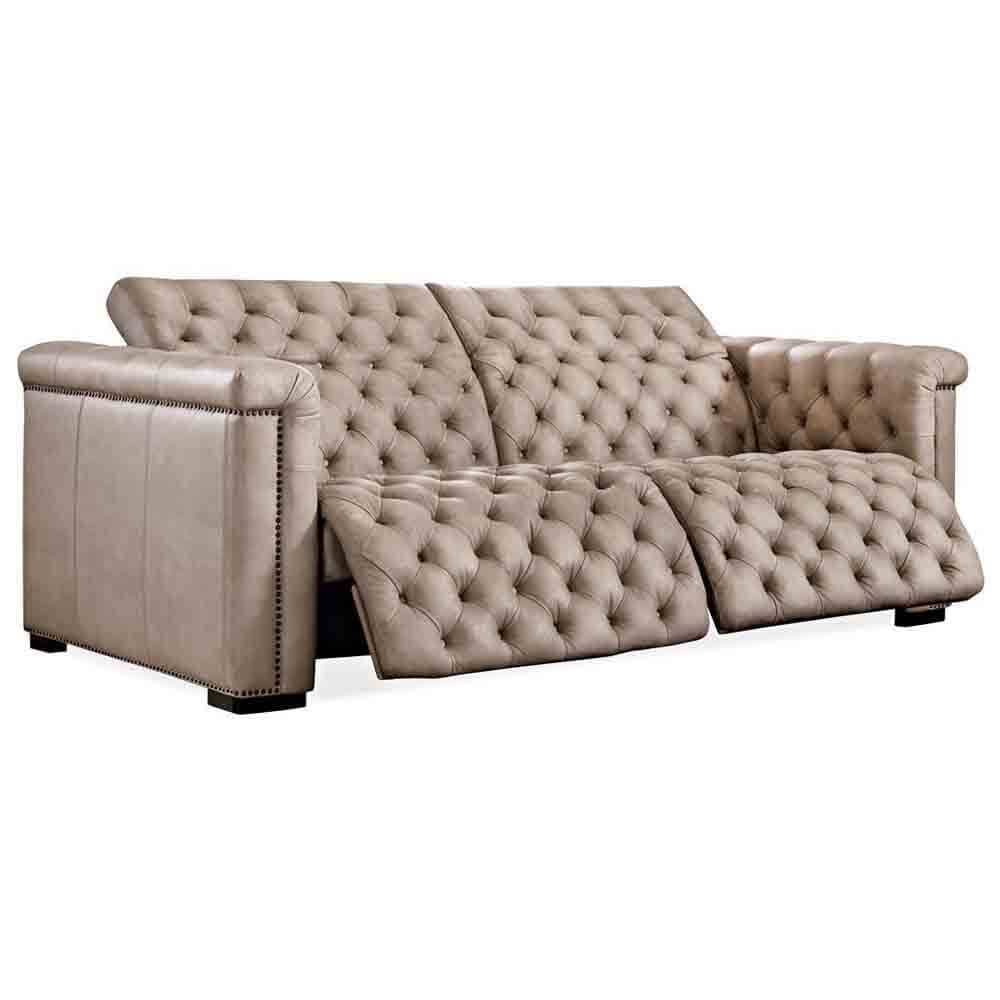 Savion Power Motion Leather Sofa, Giovanni Taupe - Image 4