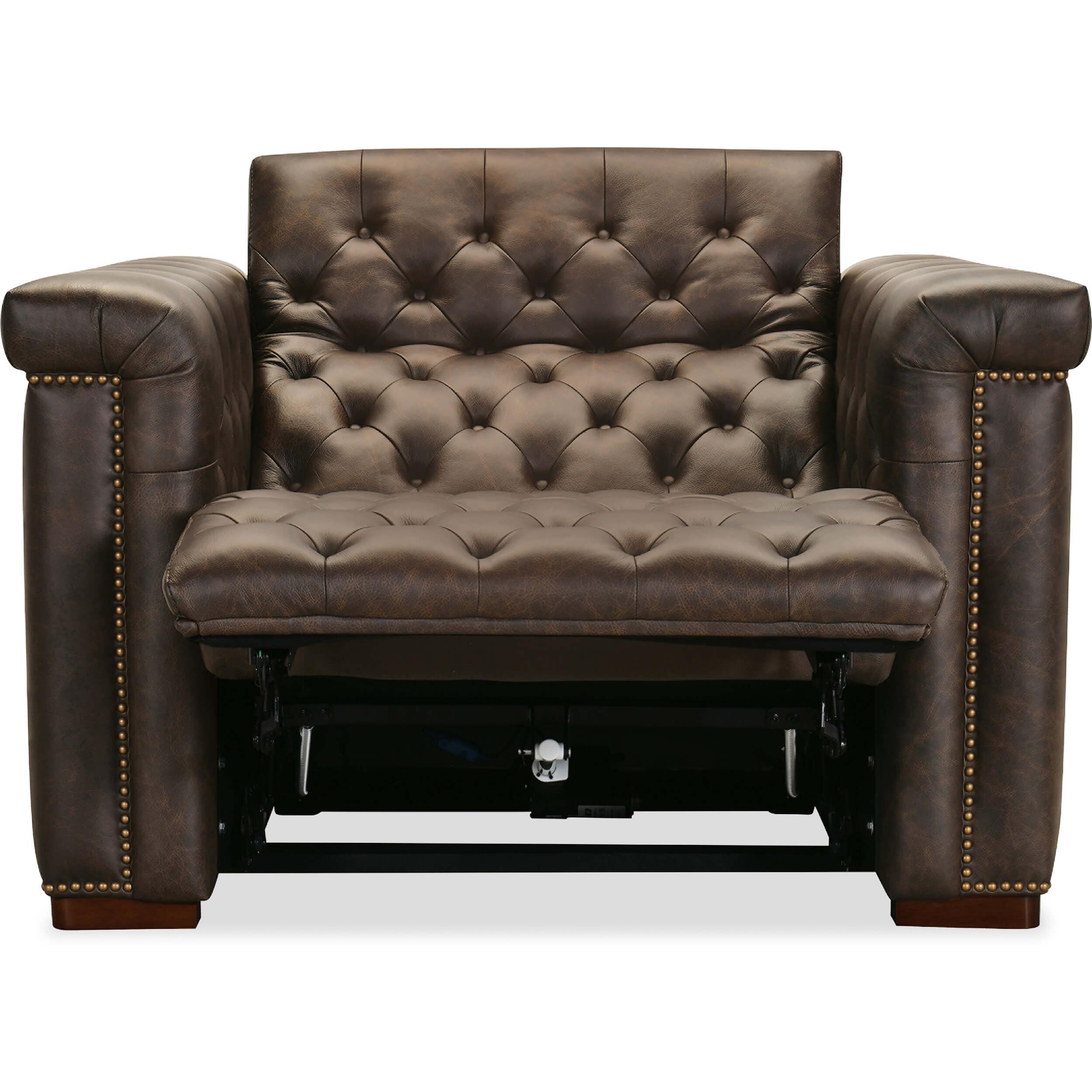 Savion Power Motion Leather Chair, West Saddlewood - Image 4