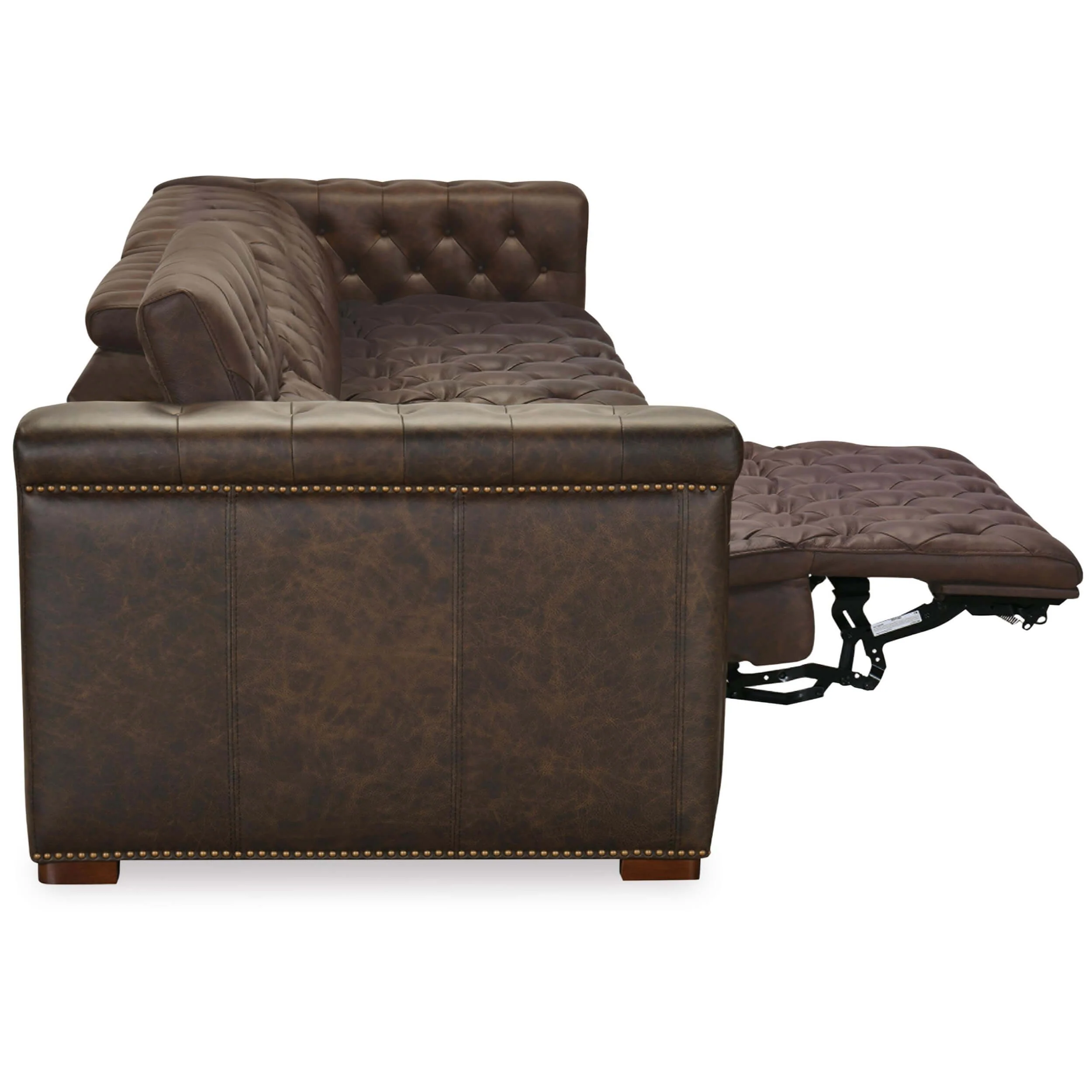 Savion Power Motion Leather Sofa, West Saddlewood - Image 3