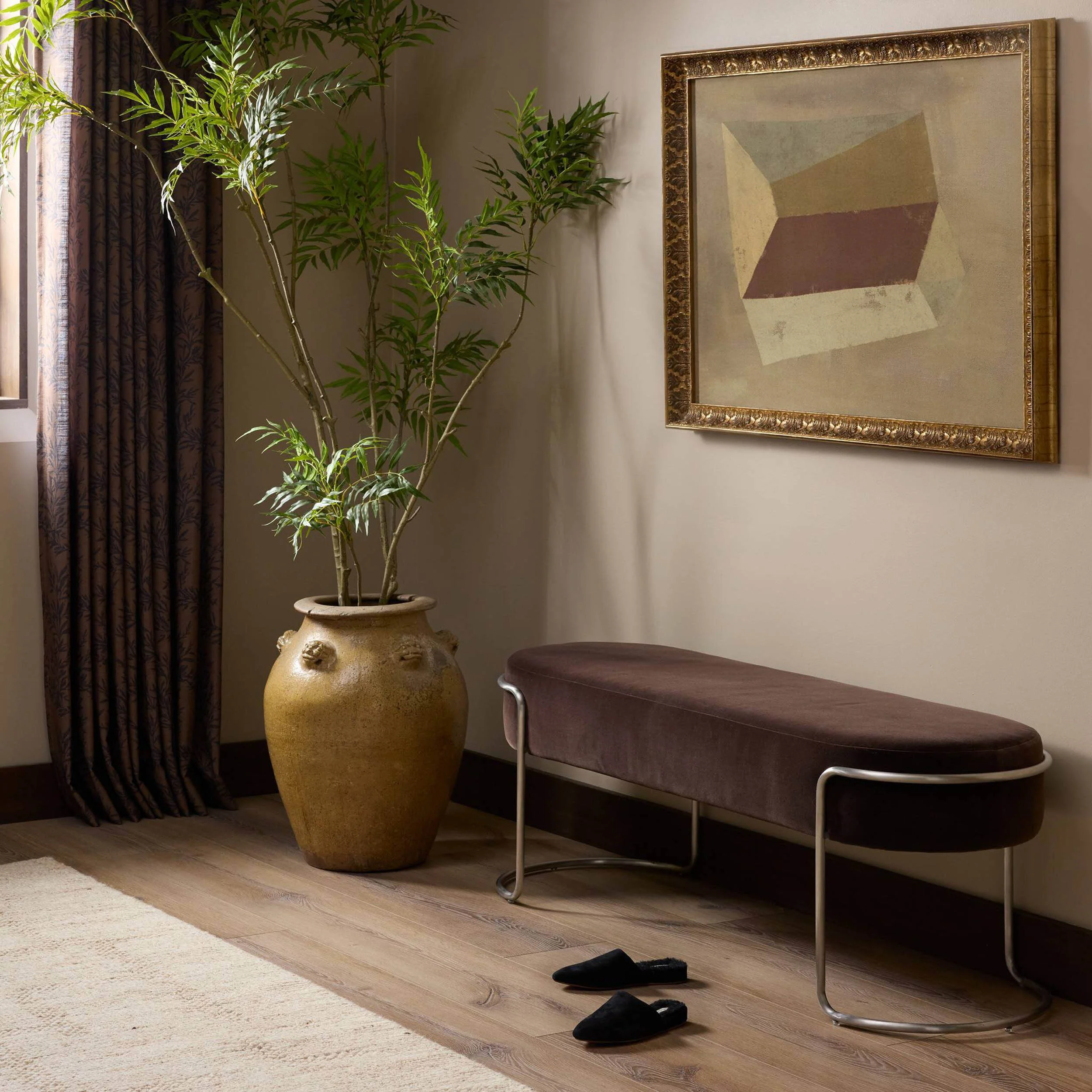 Savoy Accent Bench, Surrey Cocoa by Four Hands - Image 8