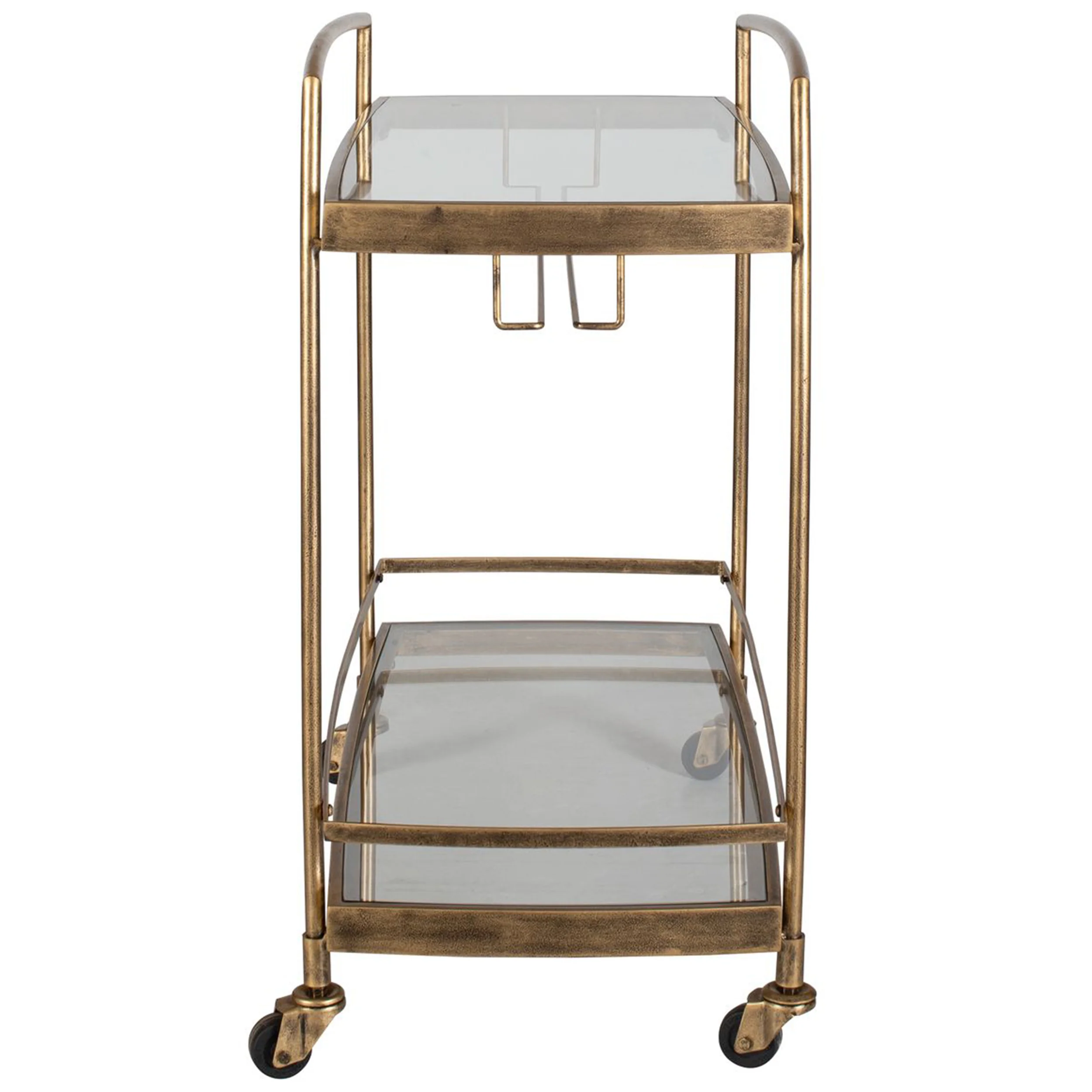 Scarritt Bar Cart, Antique Brass - Image 3