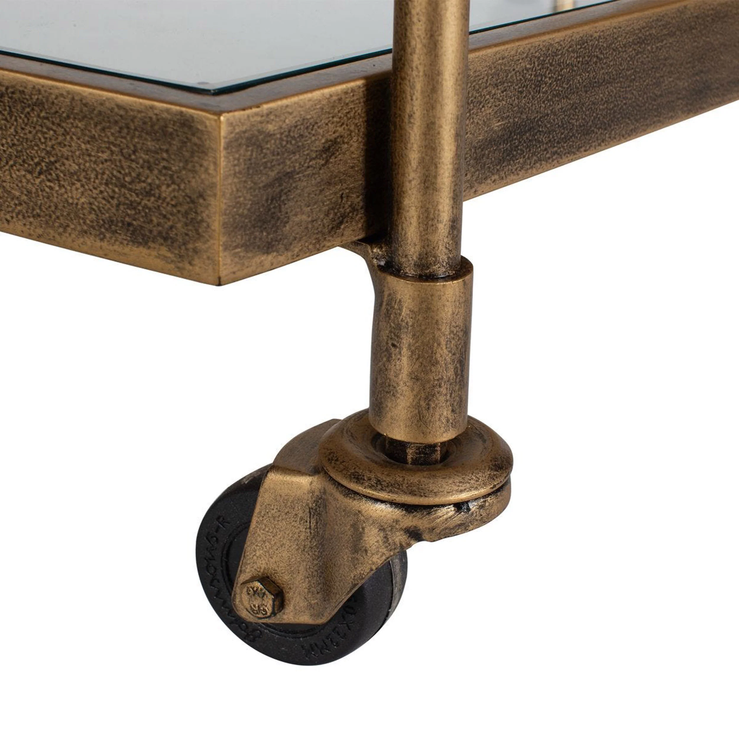 Scarritt Bar Cart, Antique Brass - Image 5