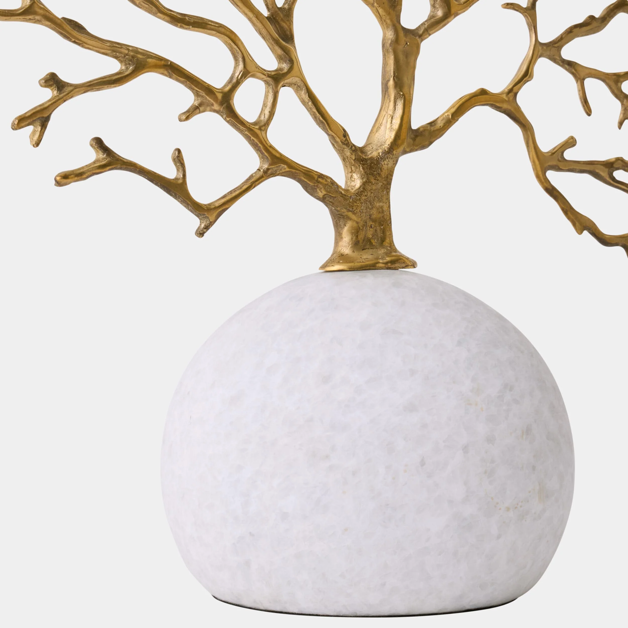 Sea Fan Coral Sculpture, Brass - Image 2