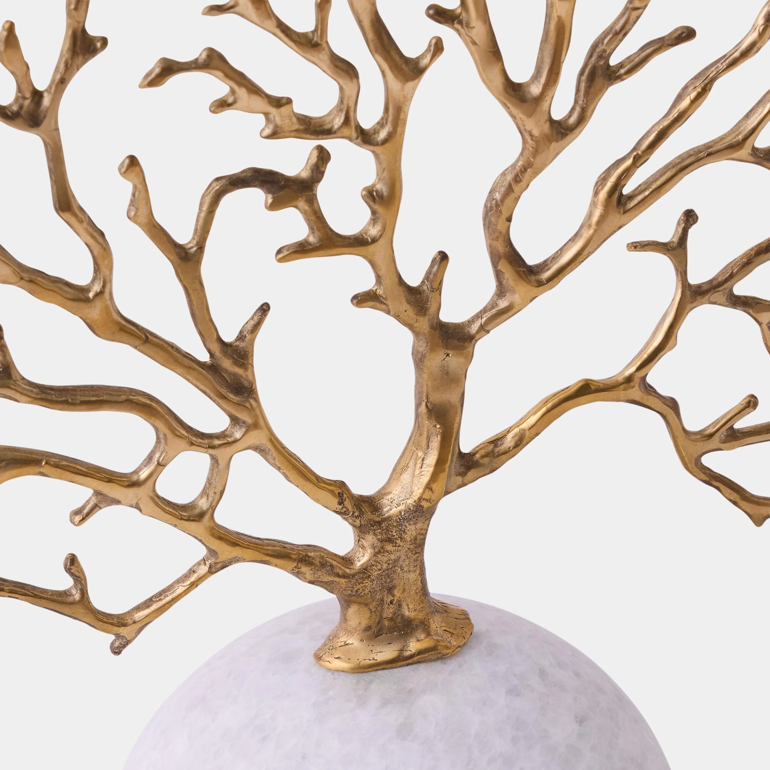 Sea Fan Coral Sculpture, Brass - Image 3