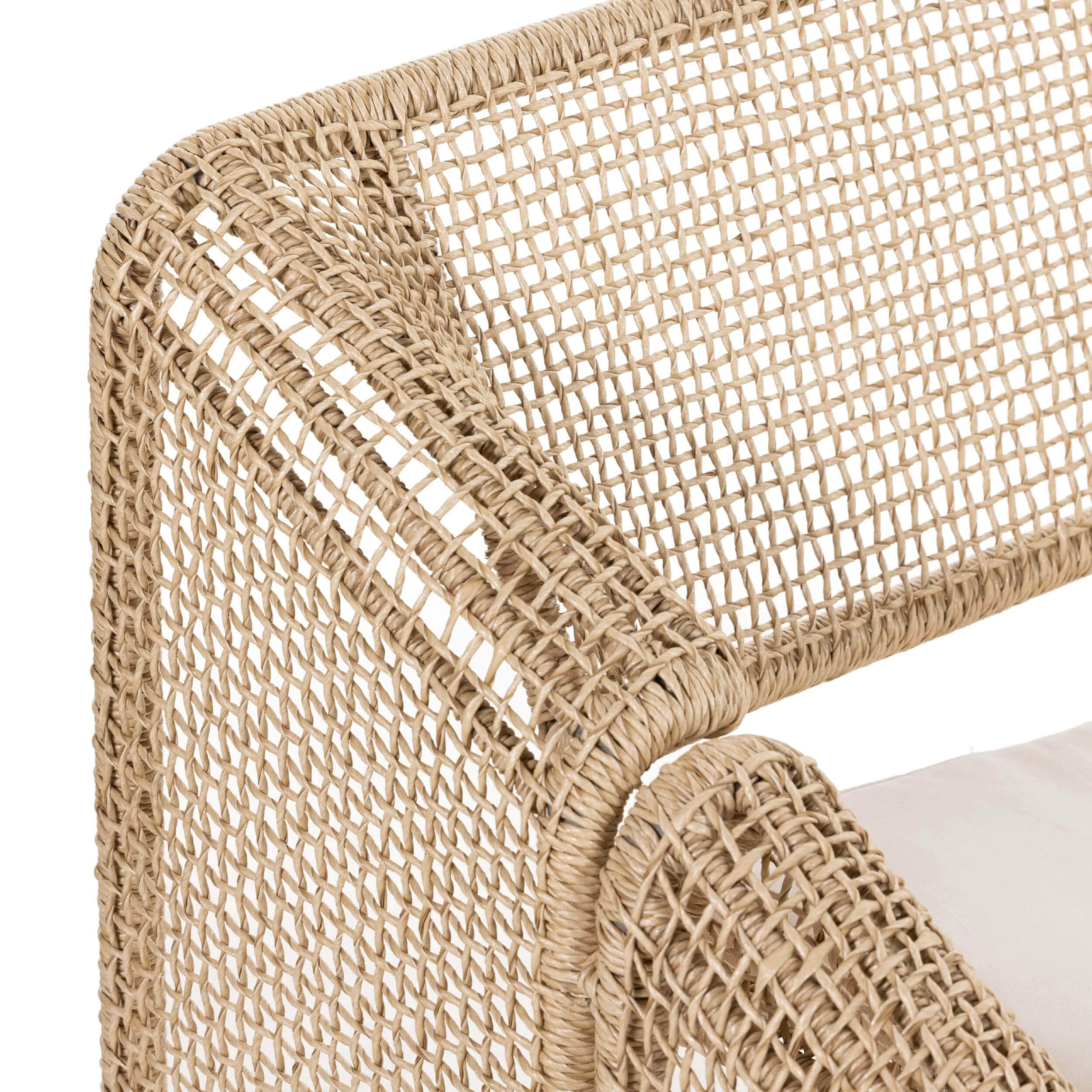 Selma Outdoor Chair, Natural Hyacinth by Four Hands - Image 7