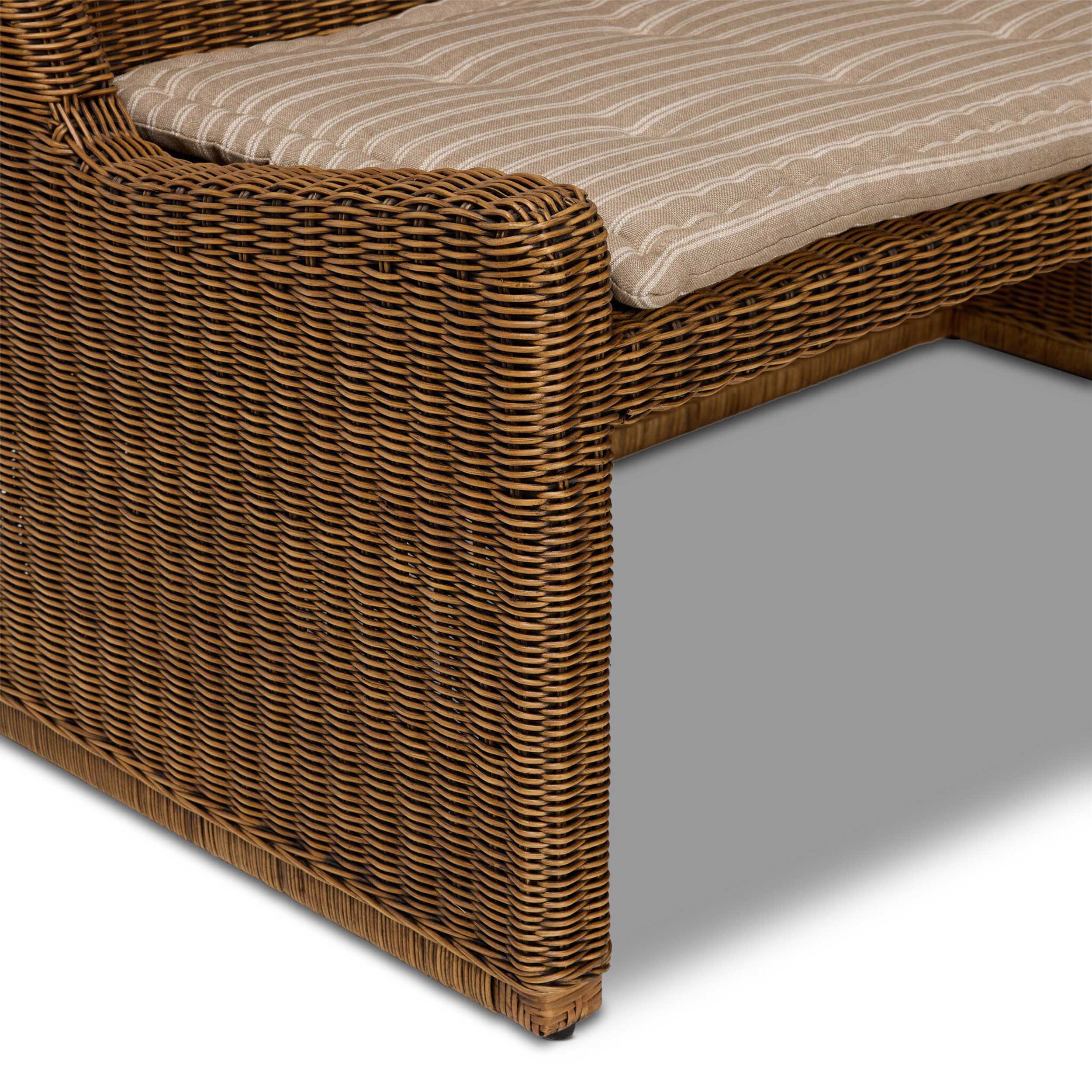 Senna L-Shape Dining Banquette, Rodin Sand/Natural Brown by Four Hands - Image 13