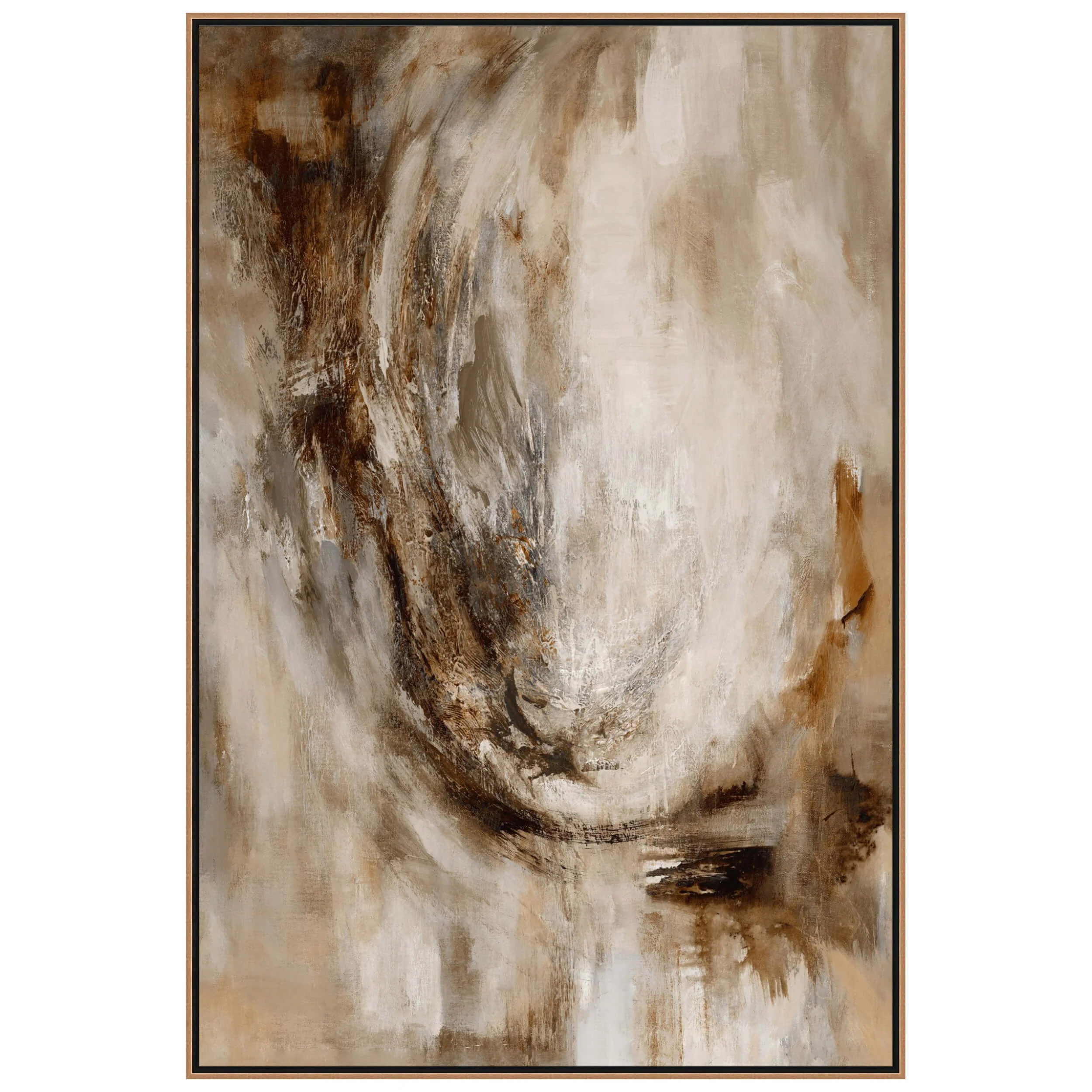 Sepia Waves II Framed