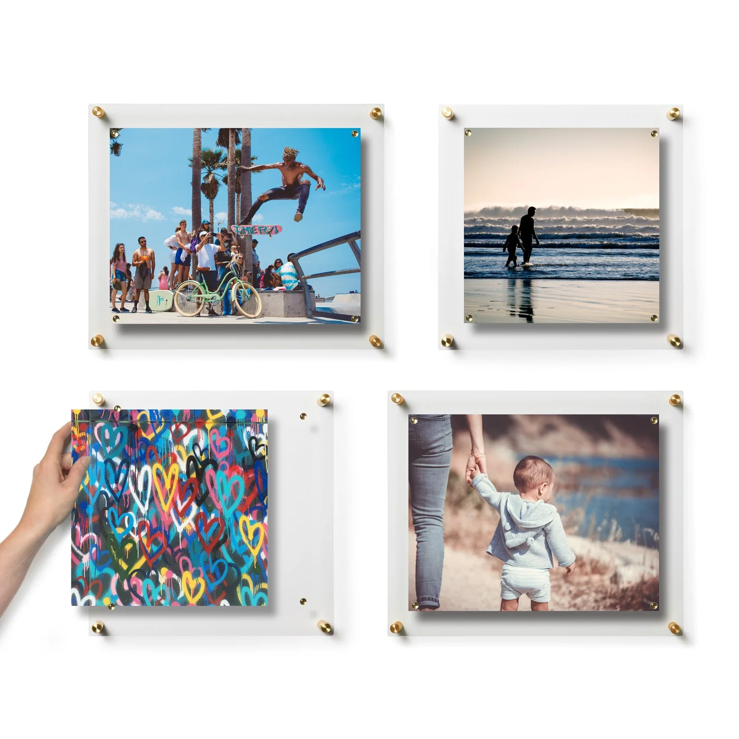 Set of 4 Mixed Single Panel Wall Frames Pinwheel (3002) - Image 8