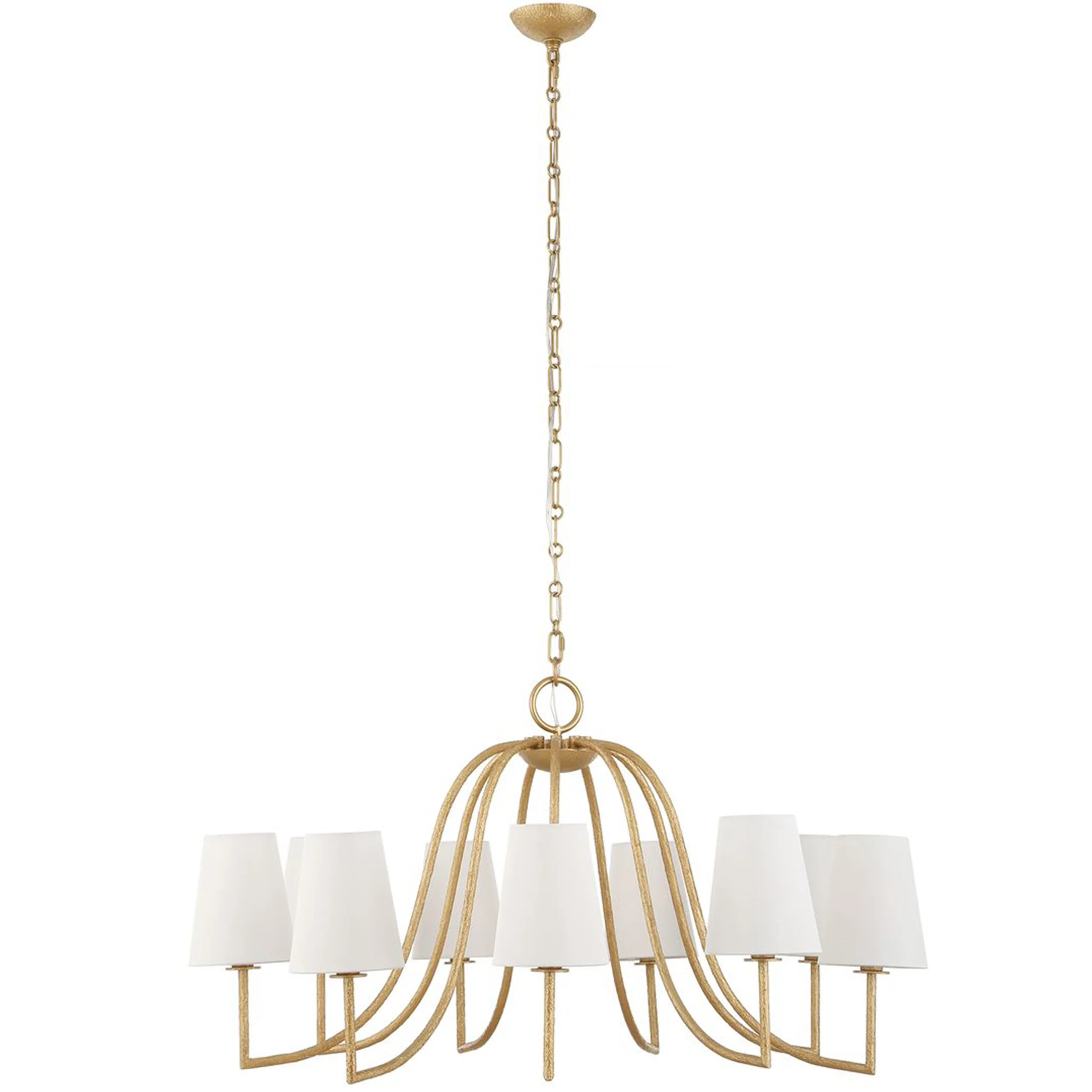 Seville 9 Light Chandelier, Textured Gold
