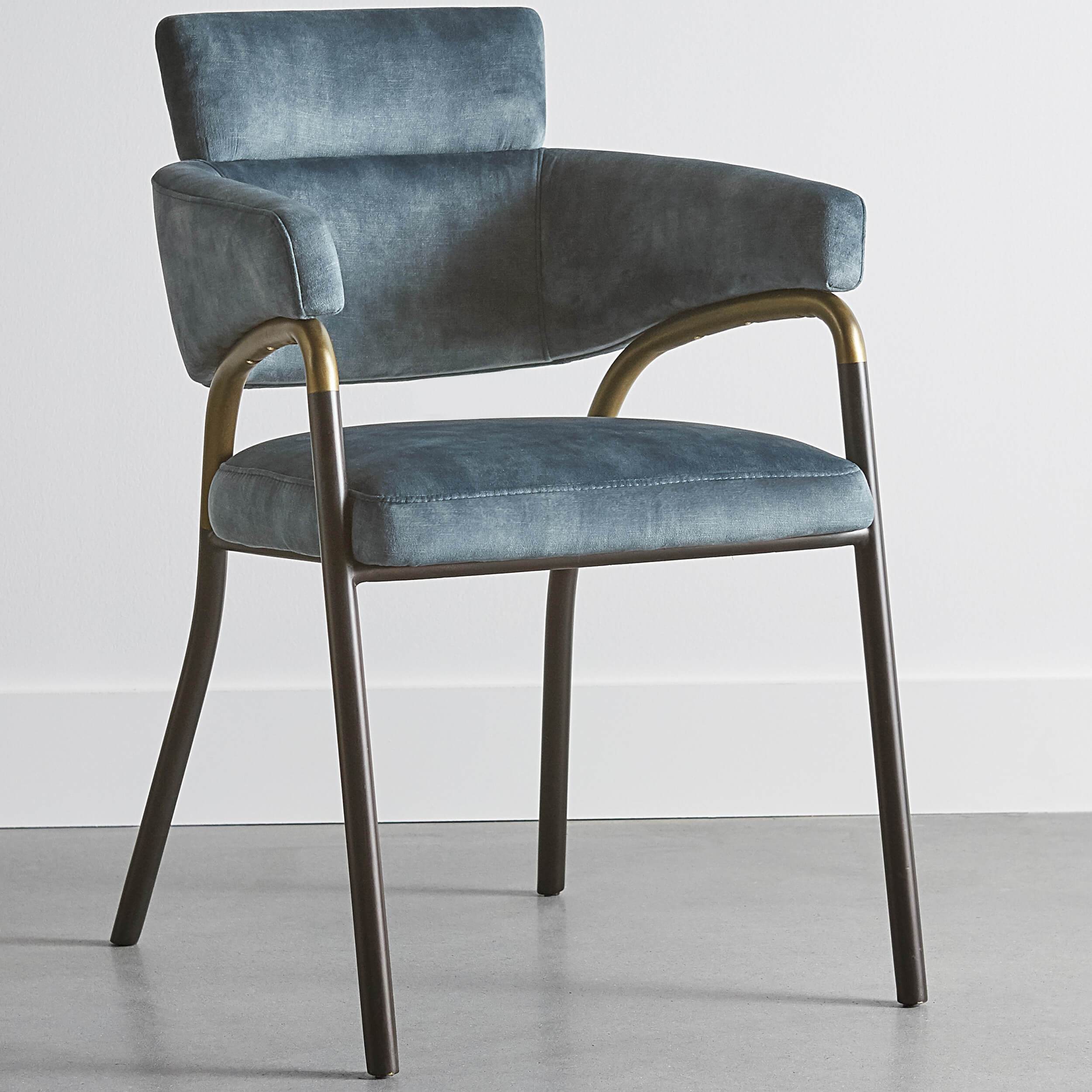 Sharqui Dining Armchair, Nono Petrol, Set of 2 - Image 5