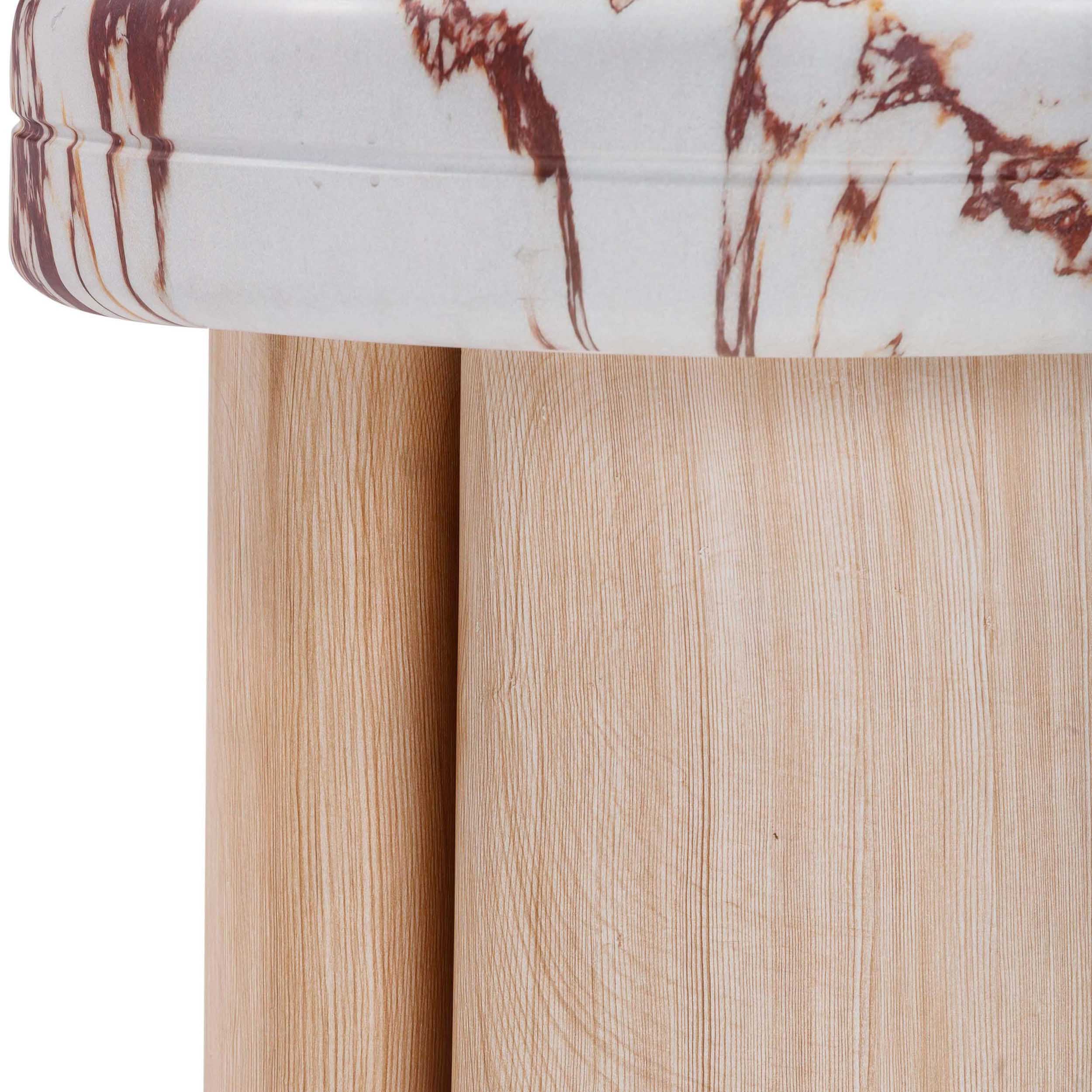 Sheila Side Table, Breccia Capreia - Image 4
