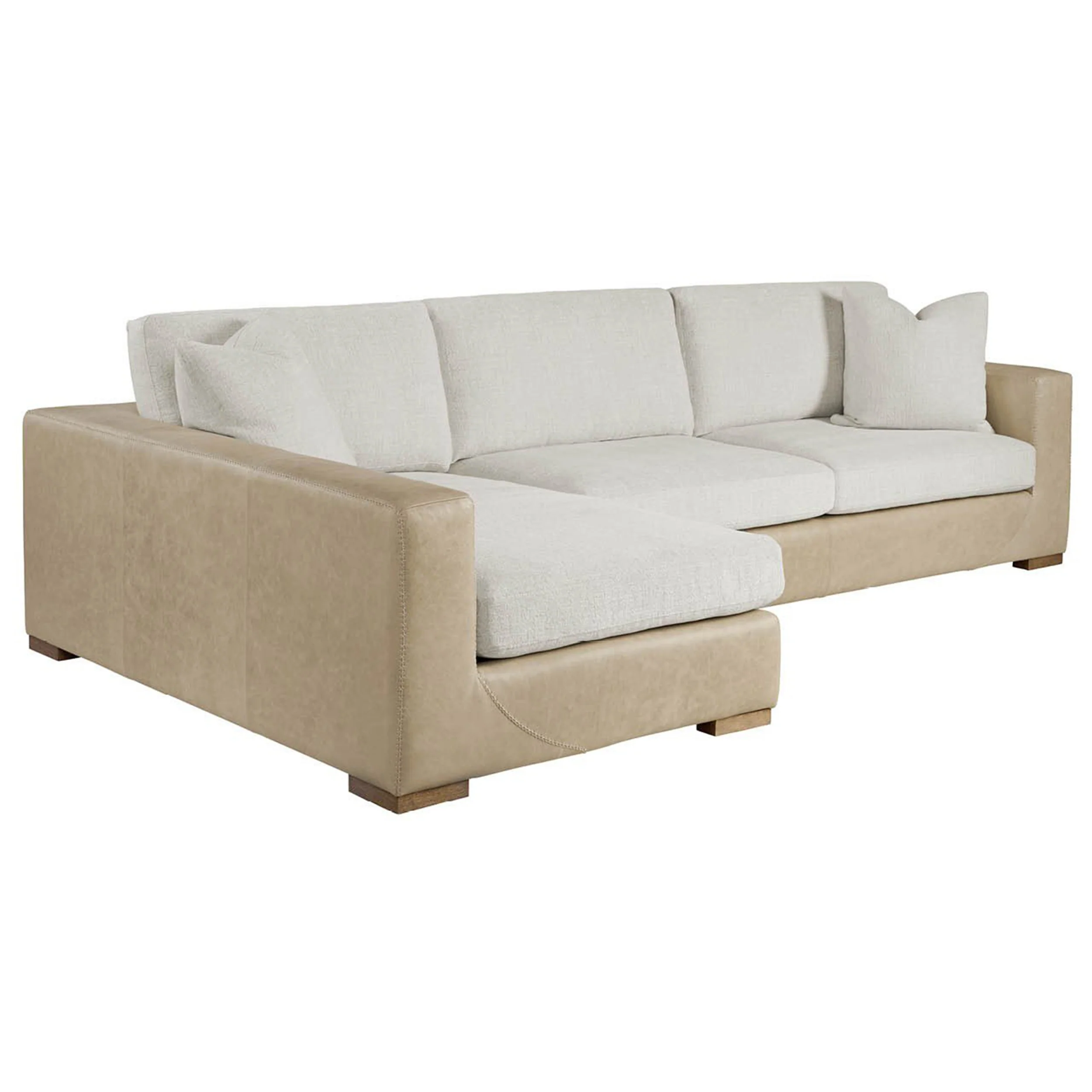 Shelborne Leather 2 Piece Sectional, Nehir Sand/Bellini Opal - Image 2
