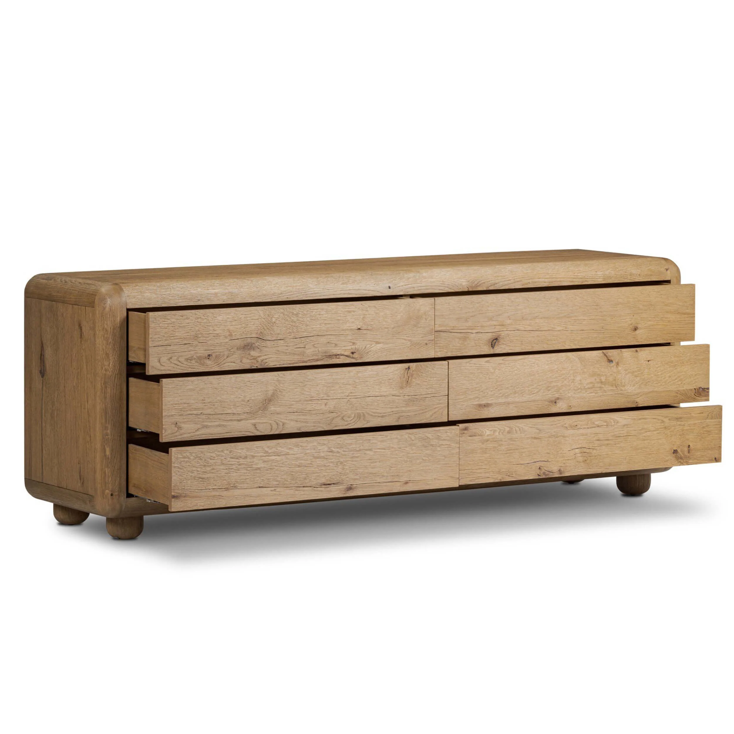 Sheldon 6 Drawer Dresser, Worn Oak by Four Hands - Image 6