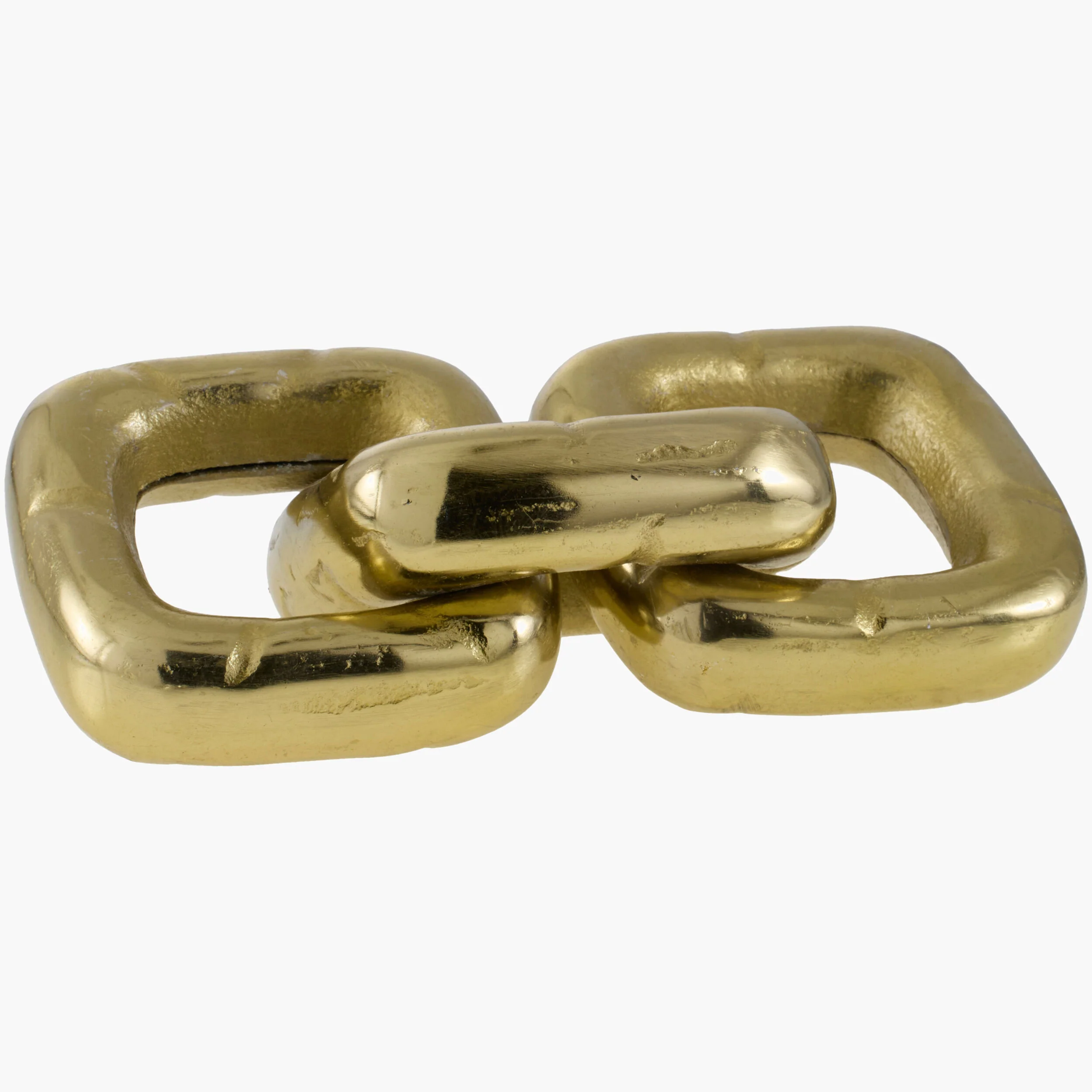 Sherman 3 Link Sculpture, Brass